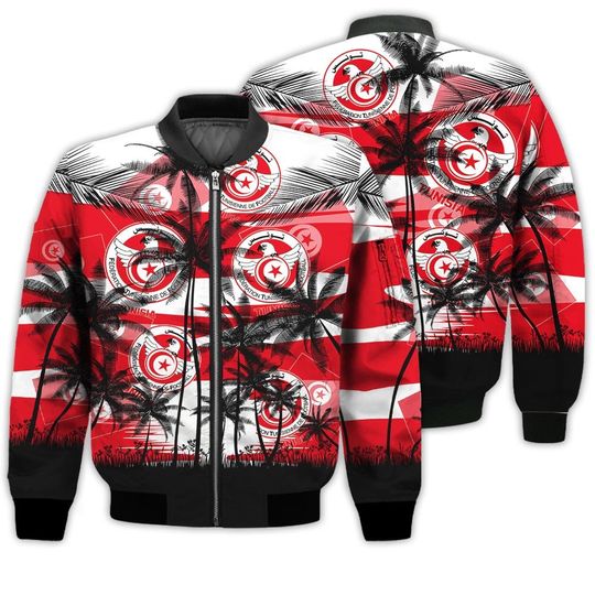 Tunisia Coconut Pattern Hawaiian Soccer Team, Football Fans World Cup 3D Sweater - Image 15