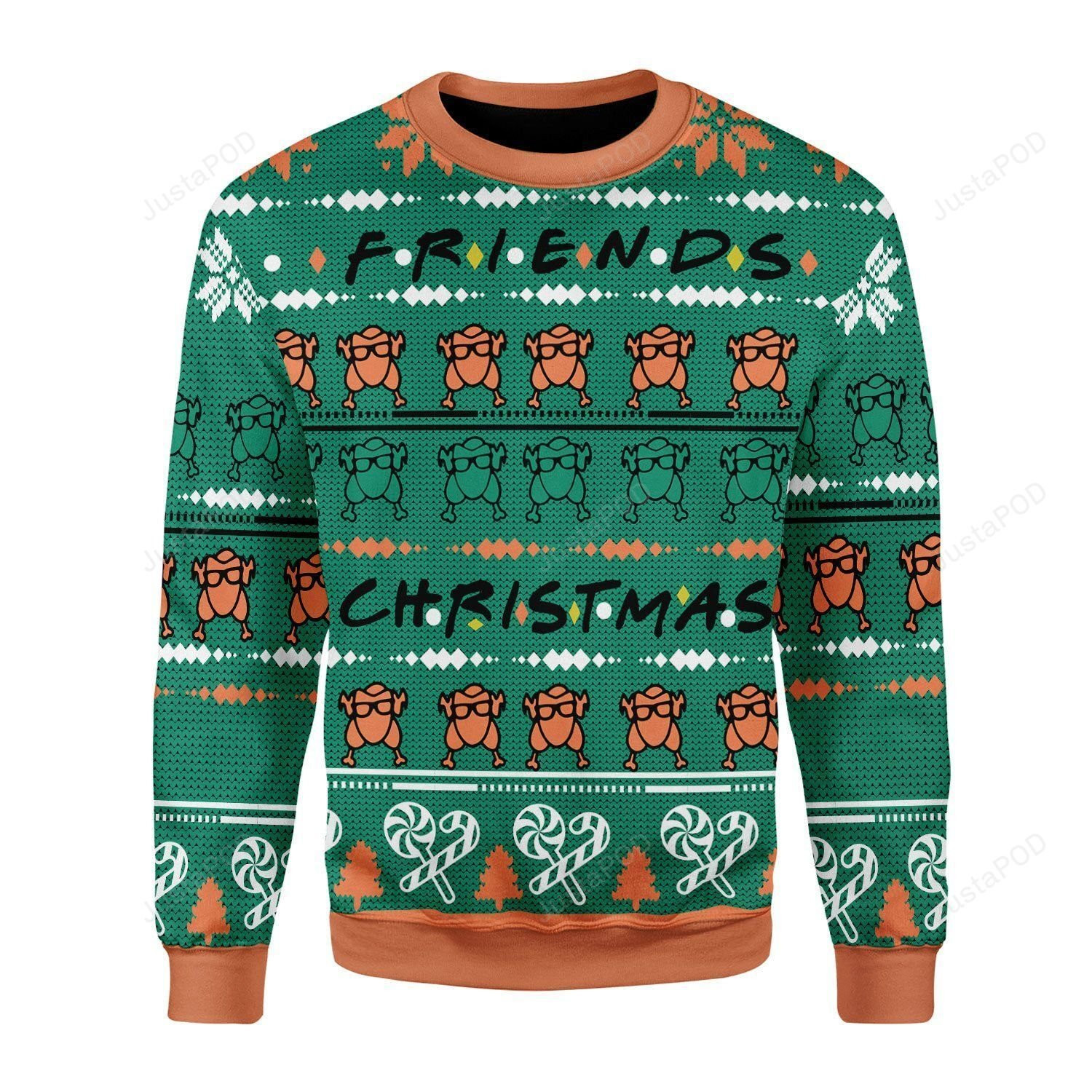 Turkey Christmas Ugly Christmas Sweater Adult 3D Funny Matching for family