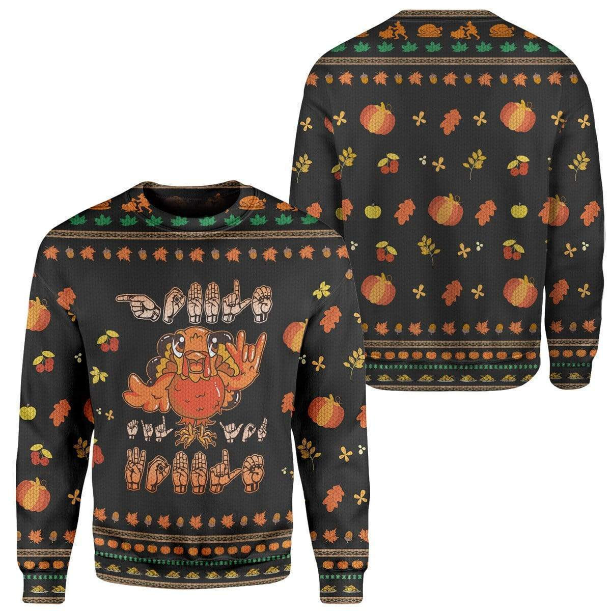 Turkey Ugly Christmas Sweater Adult 3D Funny Matching for family