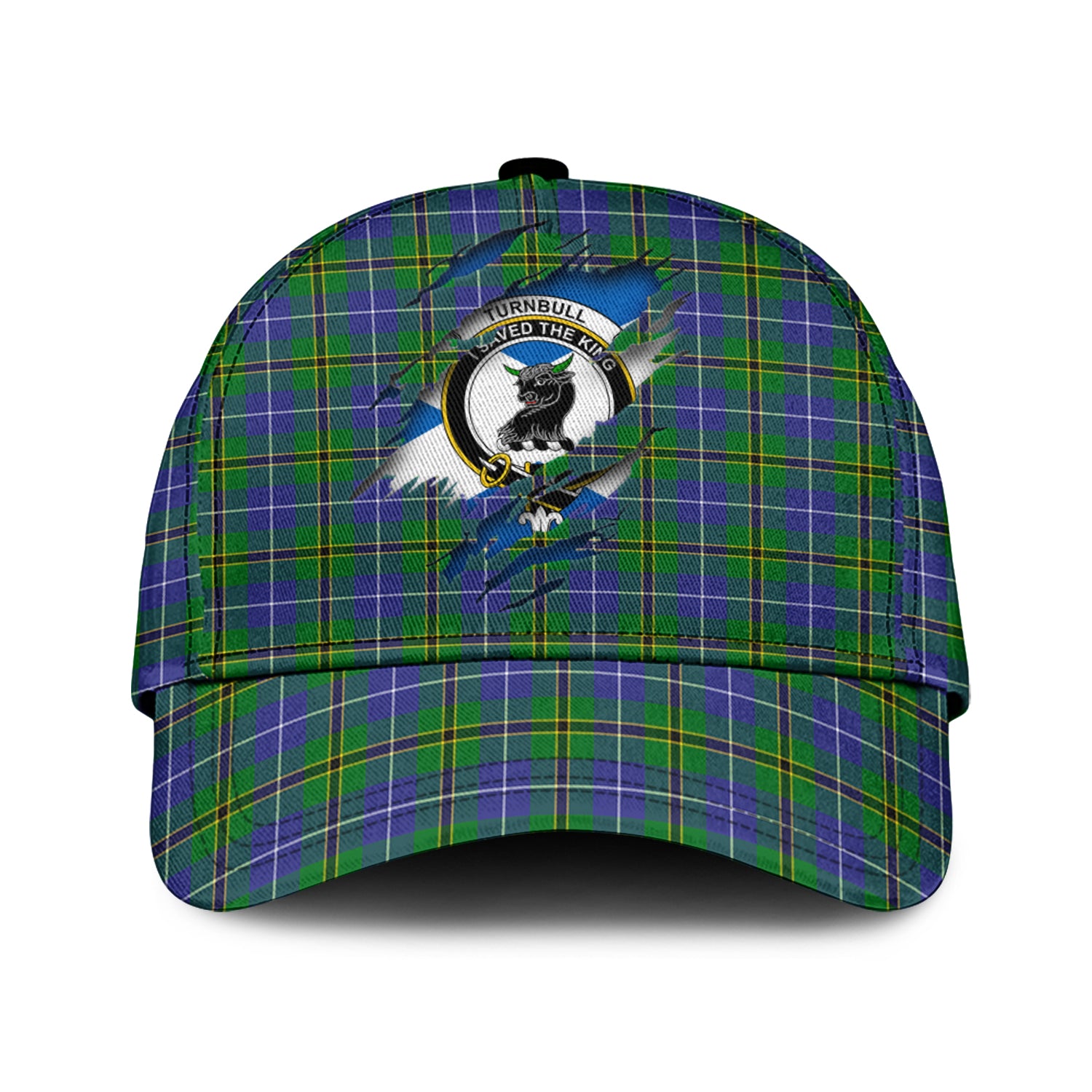 Turnbull Hunting Tartan Plaid Cap, Family Crest In Me Style Tartan Baseball Cap TS23 Trucker Hats Custom Hats Gifts For Men & Women