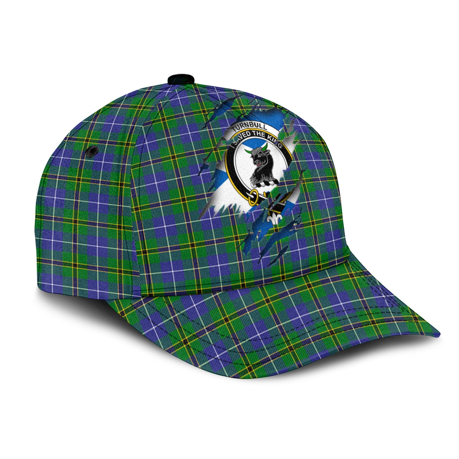 Turnbull Hunting Tartan Plaid Cap, Family Crest In Me Style Tartan Baseball Cap TS23 Trucker Hats Custom Hats Gifts For Men & Women