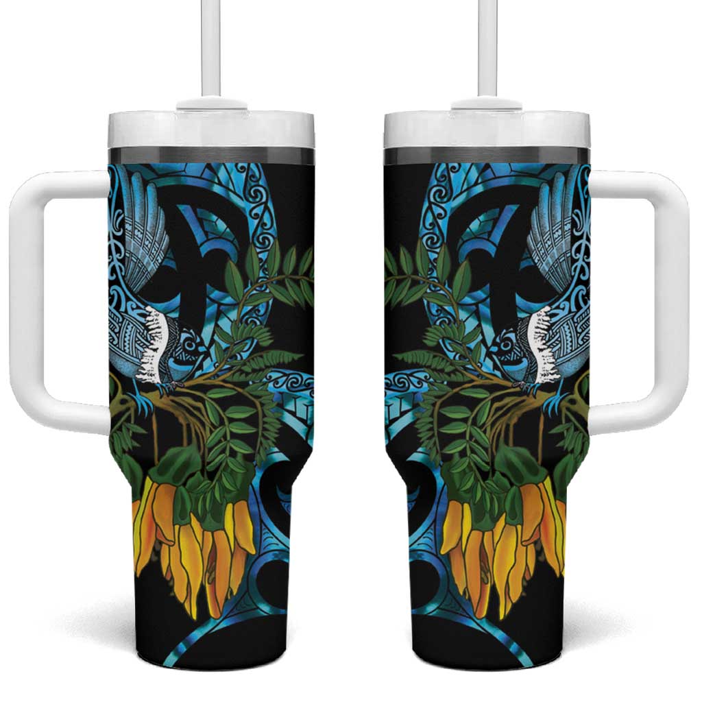Turquoise New Zealand Kowhai And Piwakawaka Custom Stanley Cup 40 oz 30 oz Tumbler With HandleTVC2301265