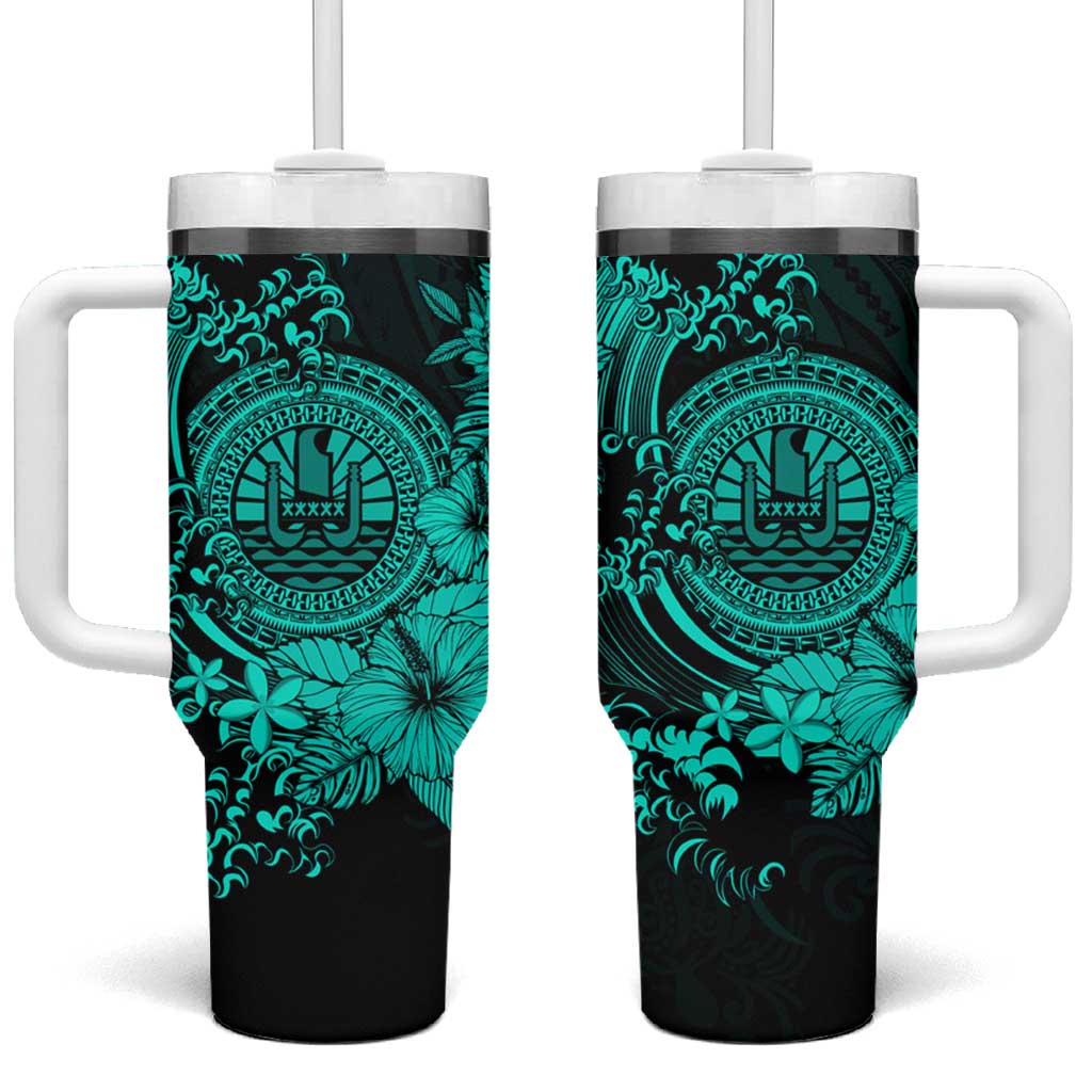 Turquoise Polynesian Tahiti Island The Wave of Water Custom Stanley Cup 40 oz 30 oz Tumbler With HandleTVC2301368