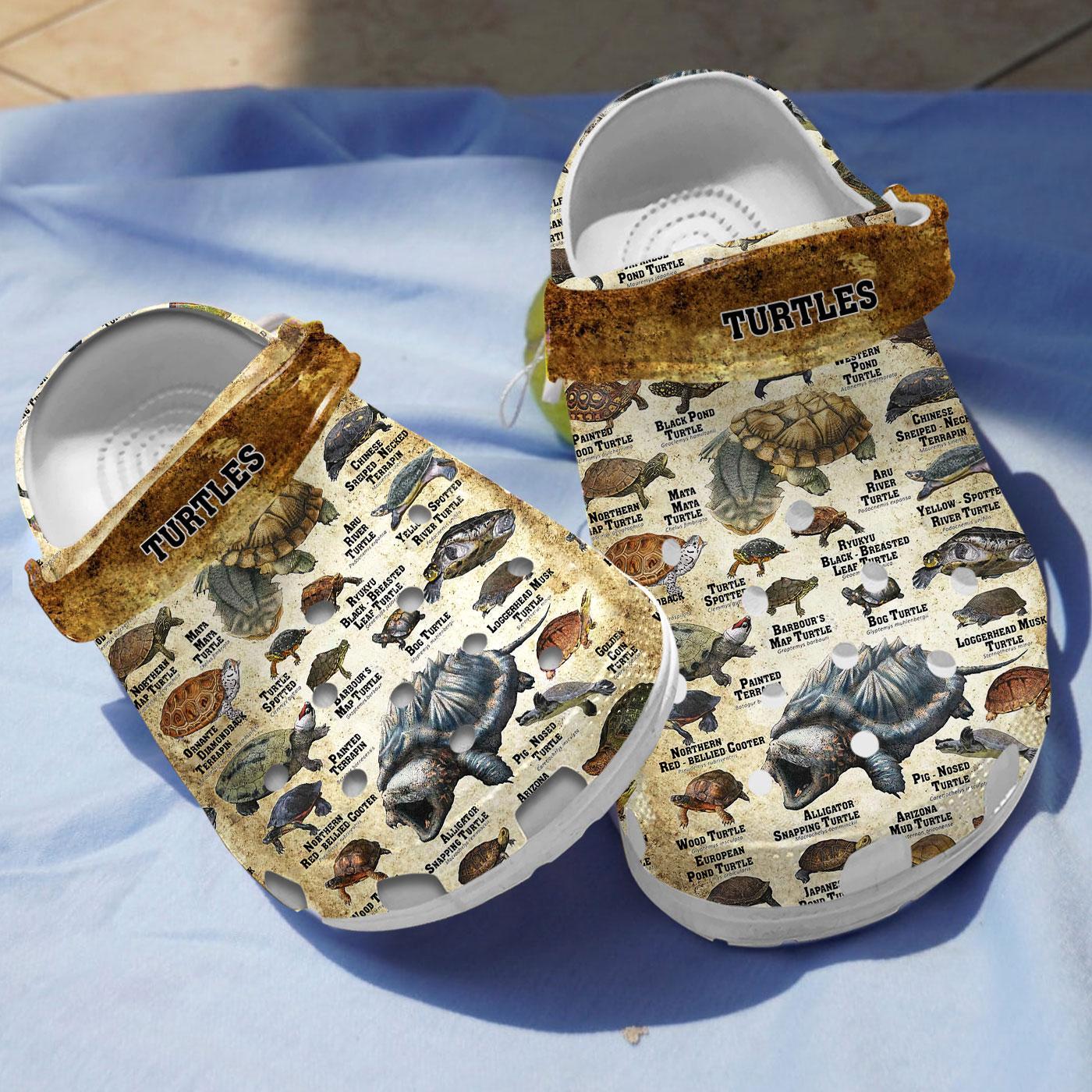 Turtle Crocs Crocband Clogs Shoes Comfortable For Men Women and Kids