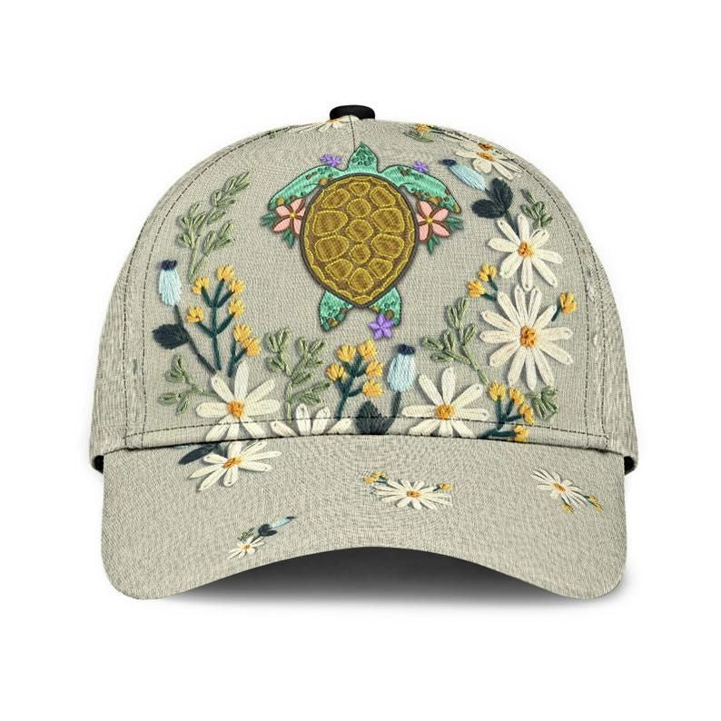 Turtle Flower Rent Hat Classic Cap 3D Unisex Cap, Protect Cap, Human Cap, Trending Cap, American Cap Trucker Hats Custom Hats Gifts For Men & Women