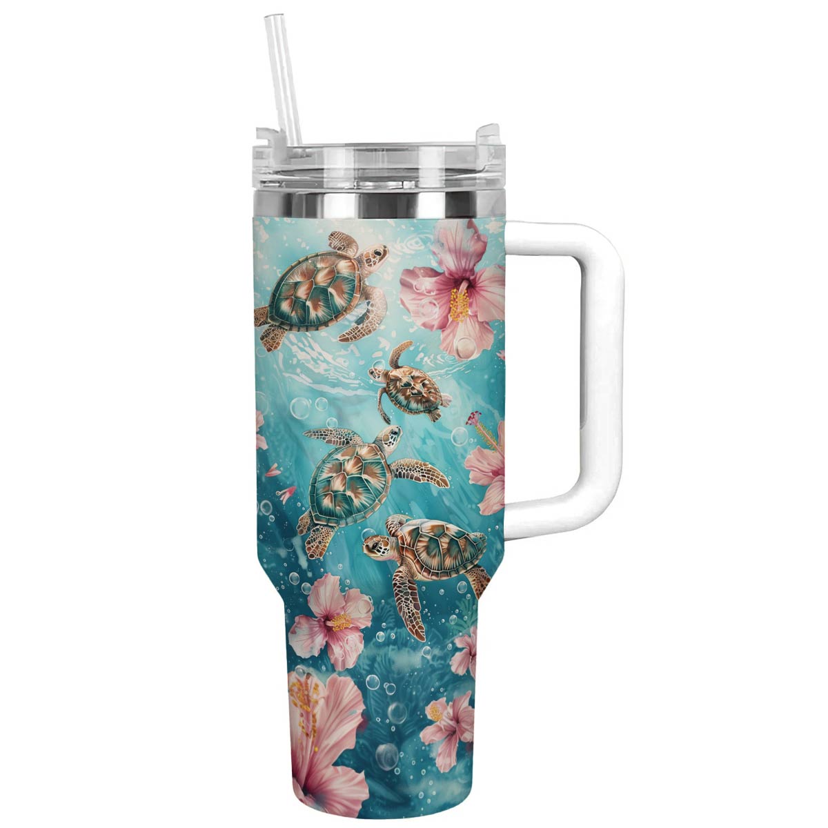 Turtle Summer Custom Stanley Cup 40 oz 30 oz Tumbler With HandleTVC2301793 - Image 2