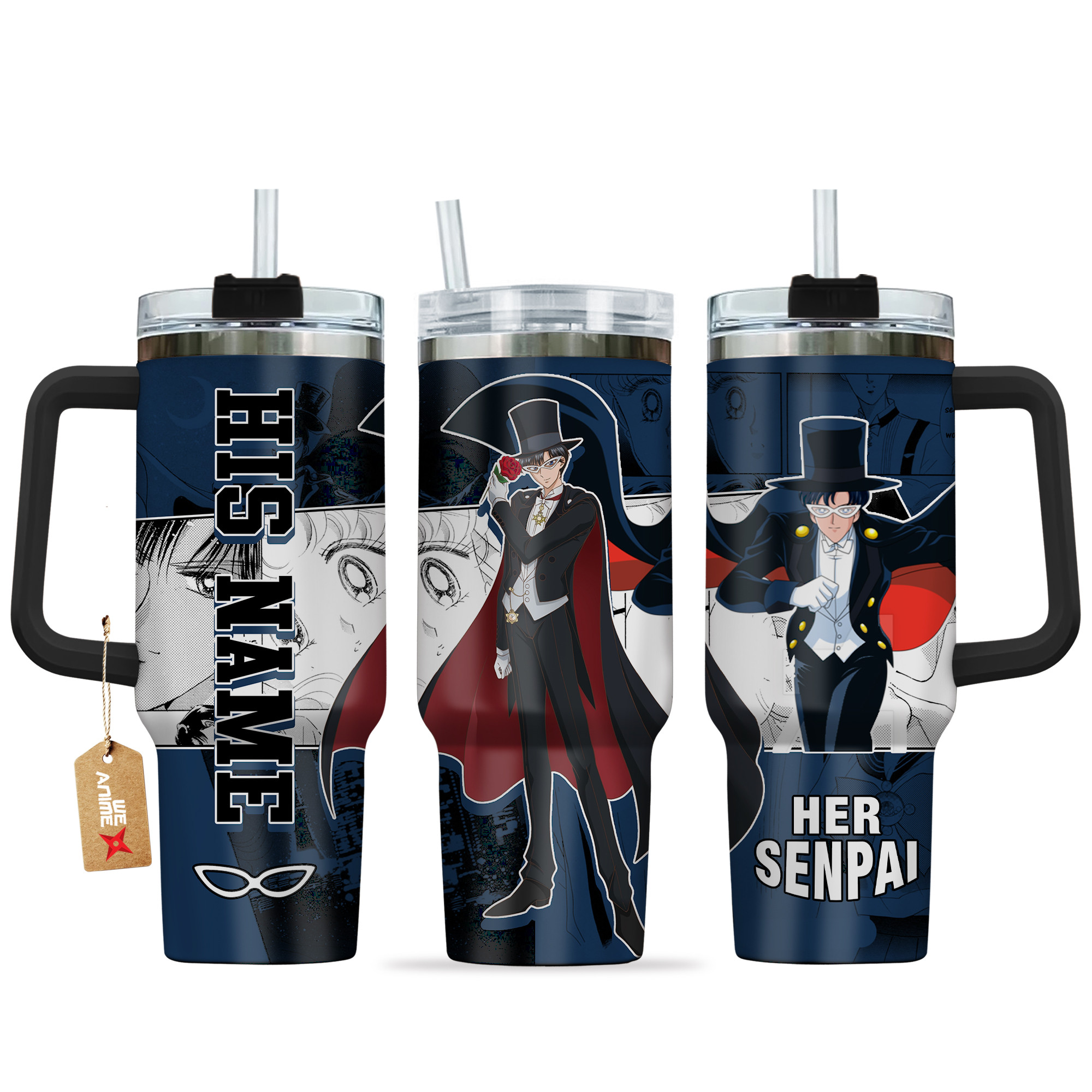 Tuxedo Mask Sailor Moon Anime Custom Stanley Cup 40 oz 30 oz Tumbler With HandleTVC2301135