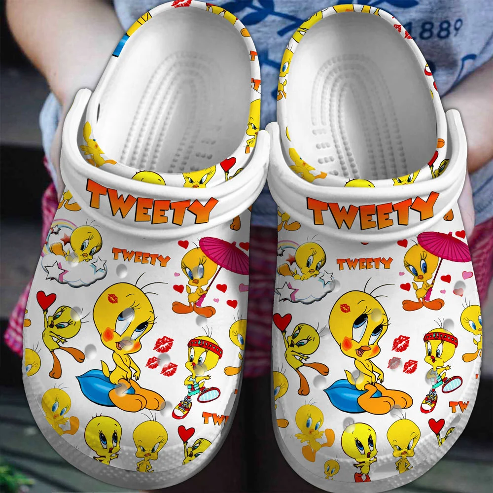 Tweety Cartoon Crocs Crocband Clogs Shoes Comfortable For Men Women and Kids - Image 2