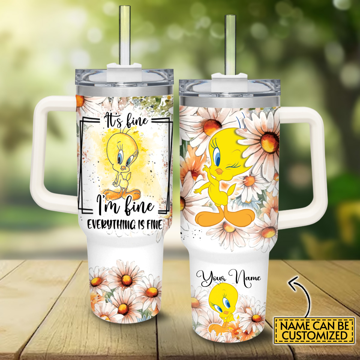 Tweety Looney Tunes Cartoon Custom Stanley Cup 40 oz 30 oz Tumbler With HandleTVC2301822