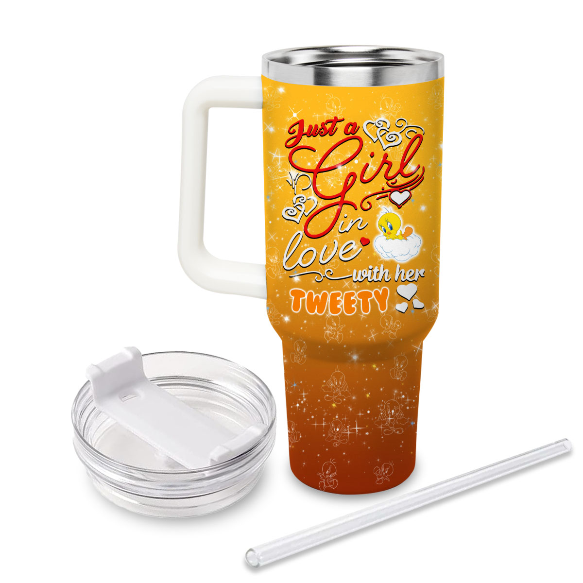 Tweety Looney Tunes Cartoon Custom Stanley Cup 40 oz 30 oz Tumbler With HandleTVC2301830 - Image 2