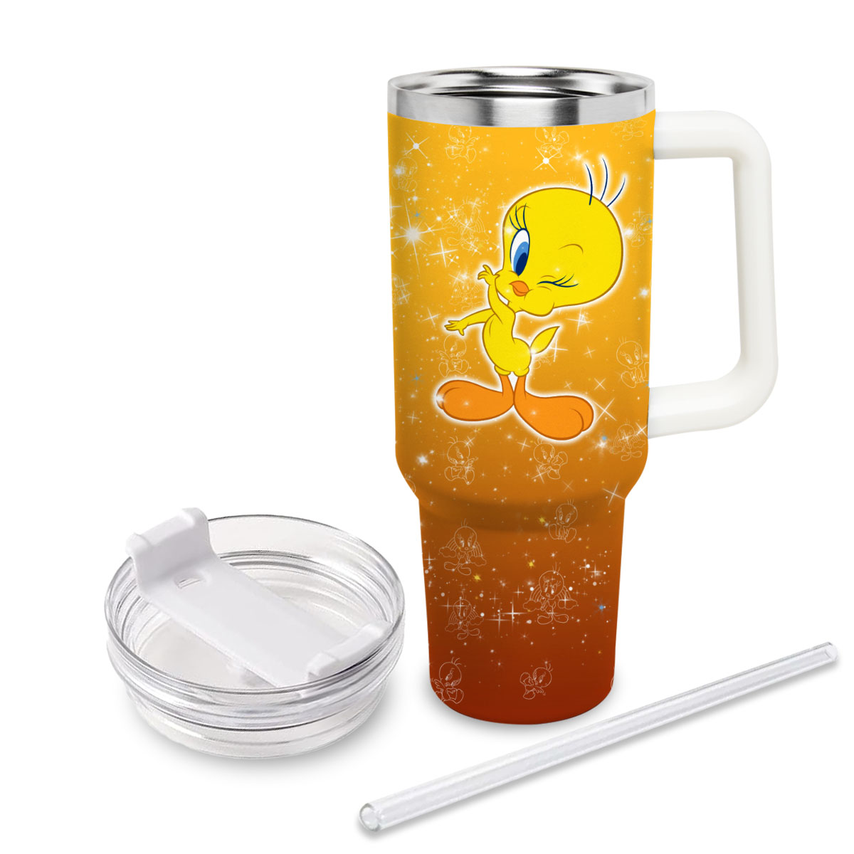 Tweety Looney Tunes Cartoon Custom Stanley Cup 40 oz 30 oz Tumbler With HandleTVC2301830 - Image 3
