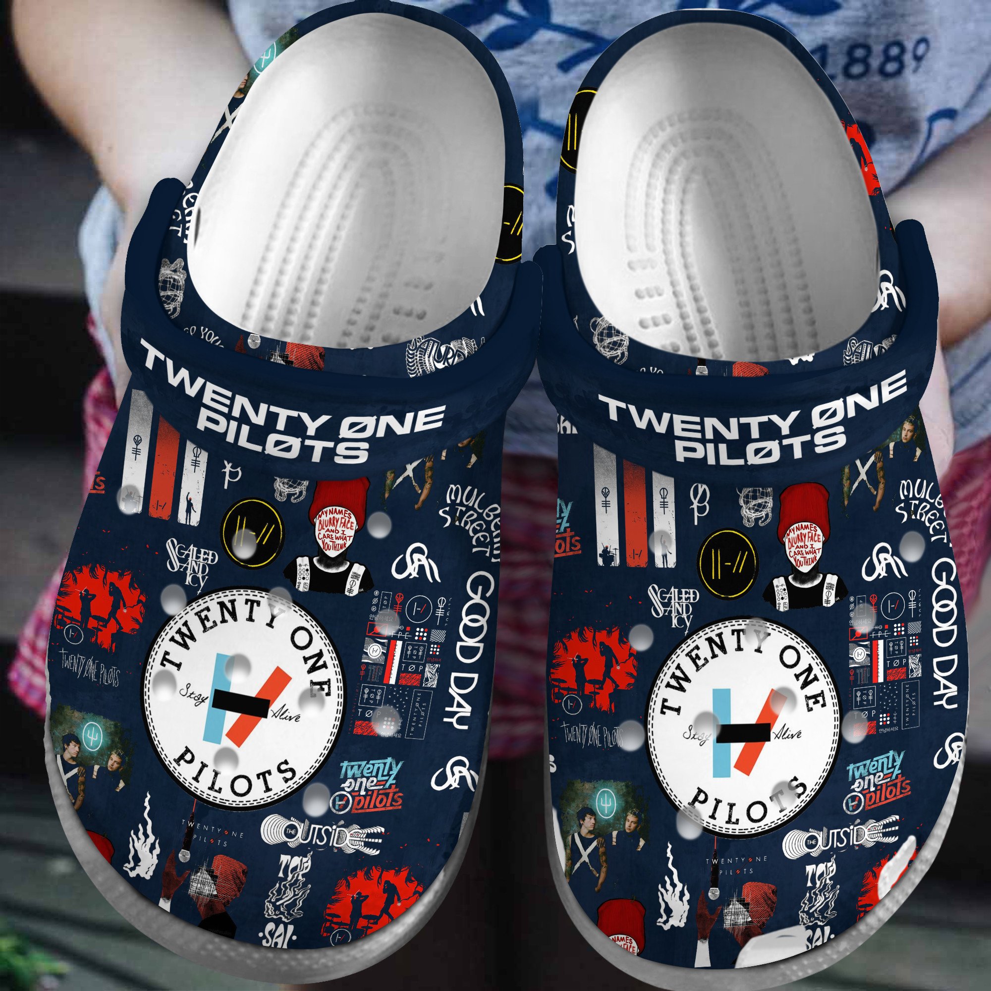 Twenty One Pilots Music Crocs Crocband Clogs Shoes Comfortable For Men Women and Kids