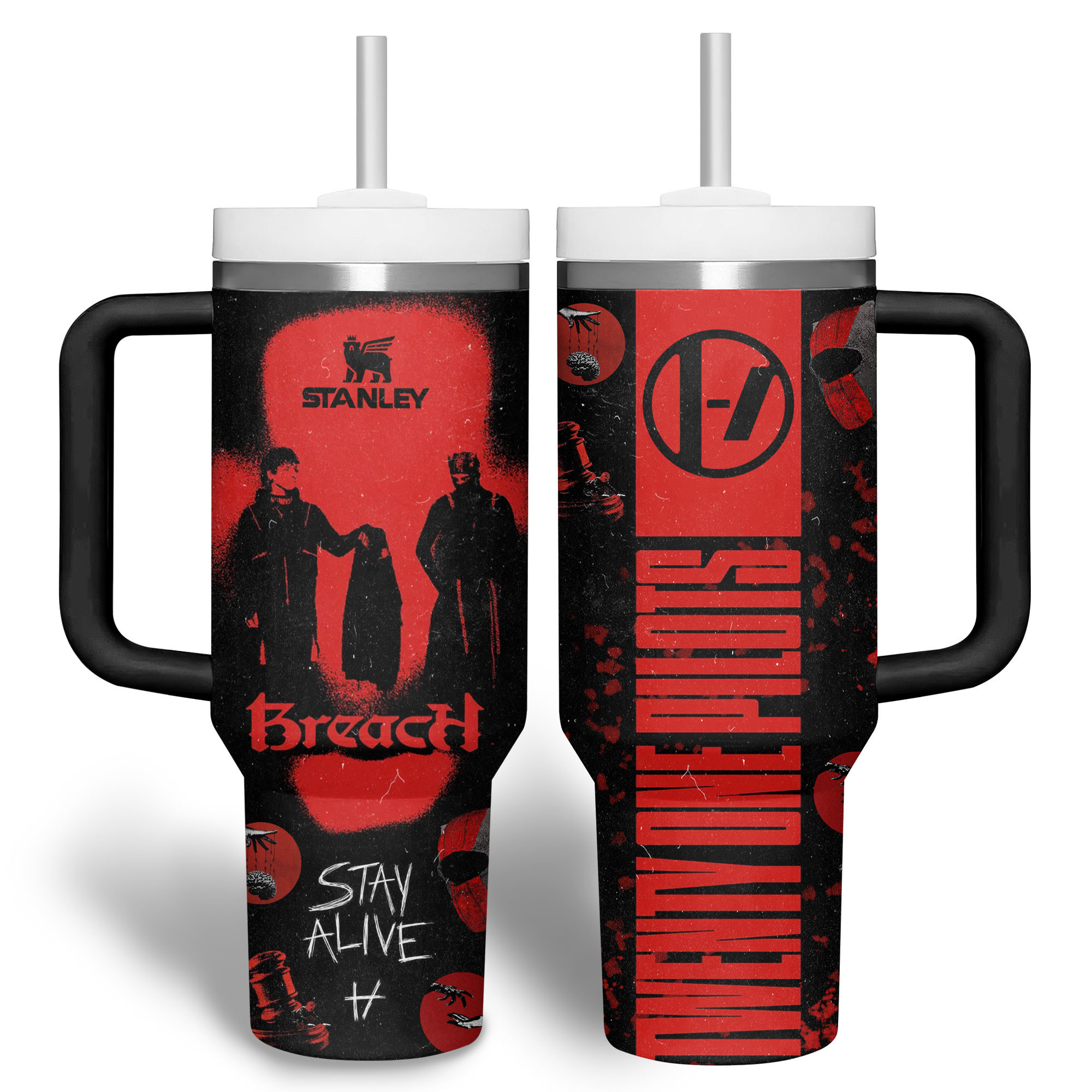 Twenty One Pilots Music Custom Stanley Cup 40 oz 30 oz Tumbler With HandleTVC2301181 - Image 2