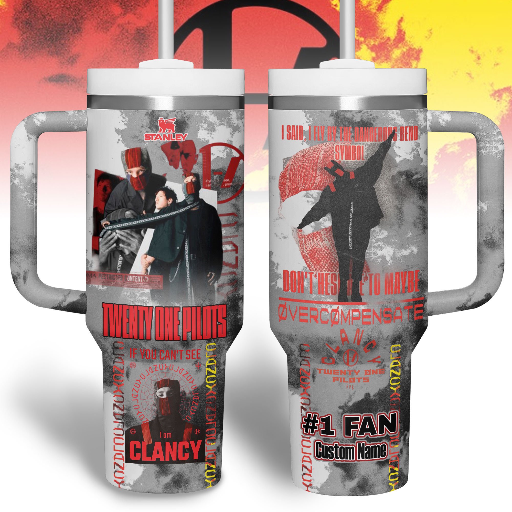 Twenty One Pilots Music Custom Stanley Cup 40 oz 30 oz Tumbler With HandleTVC2301243