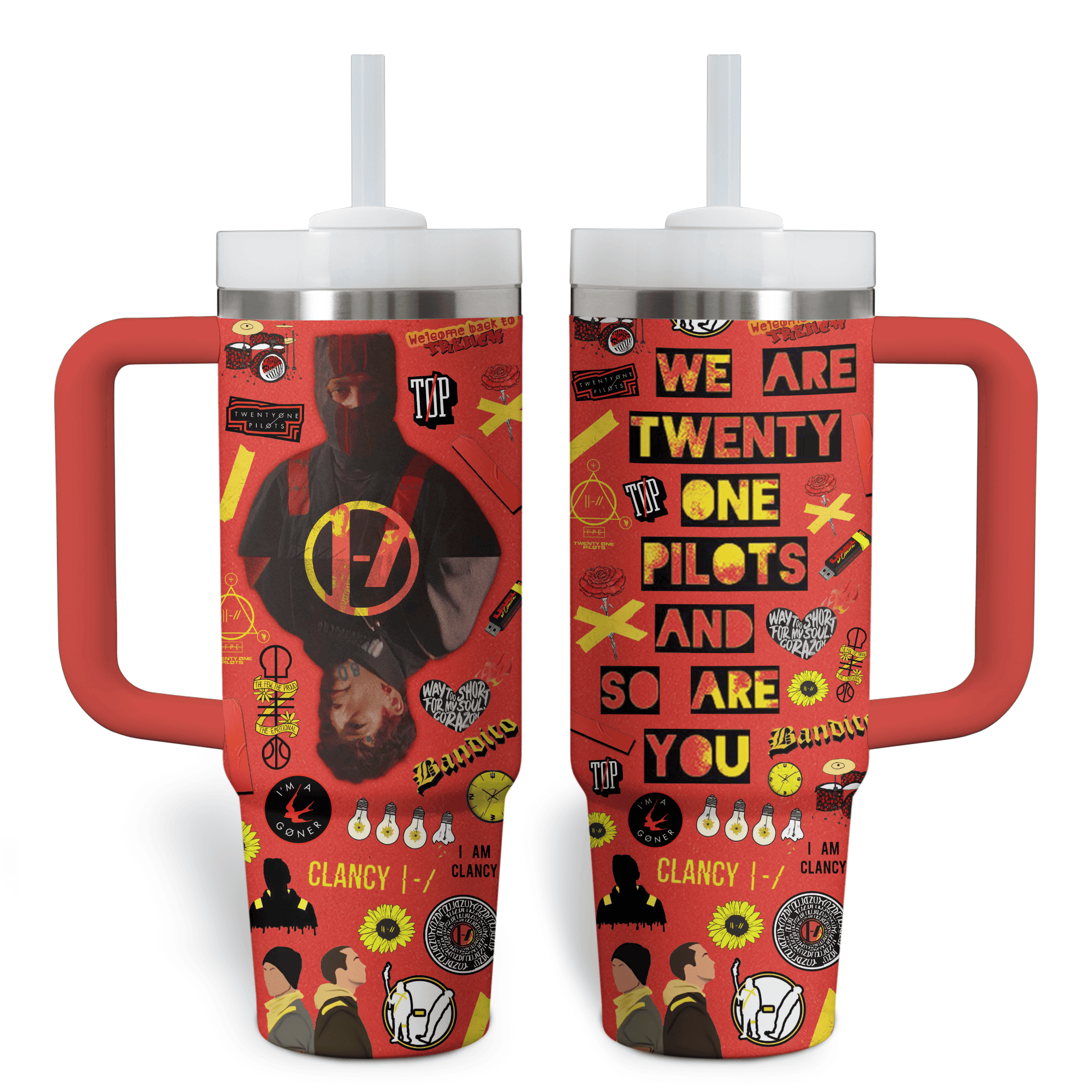 Twenty One Pilots Music Custom Stanley Cup 40 oz 30 oz Tumbler With HandleTVC2301772