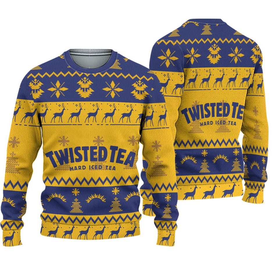 Twisted Tea Beer Ugly Christmas Sweater