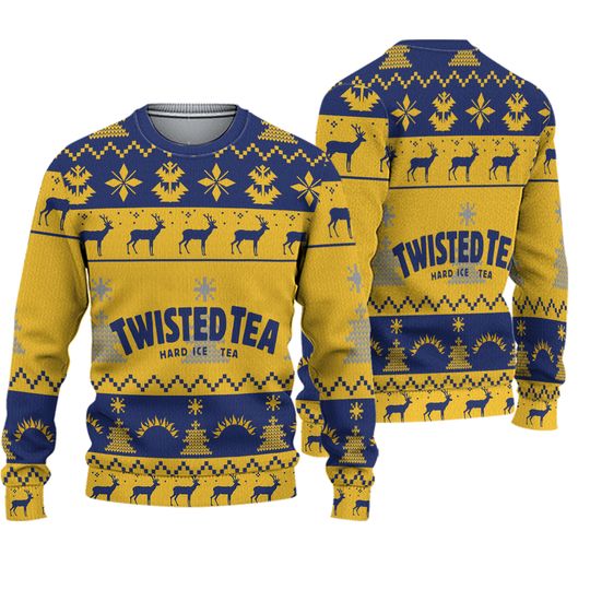 Twisted Tea Beer Ugly Christmas Sweater, Beer Lover Sweater - Image 2