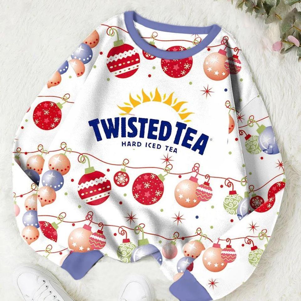 Twisted Tea Christmas Ugly Sweater, Drink Crewneck Sweatshirt, Twisted Hard Iced Tea Sweater