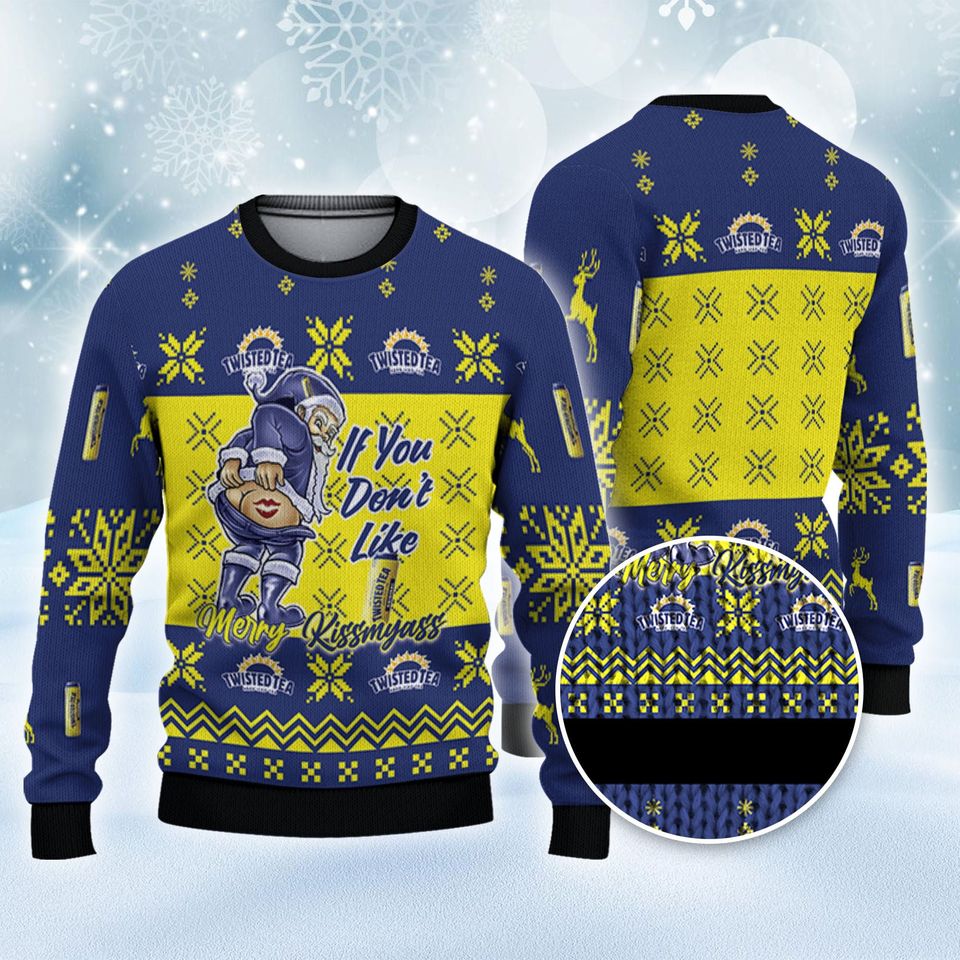 Twisted Tea Funny Santa Christmas Ugly Sweater