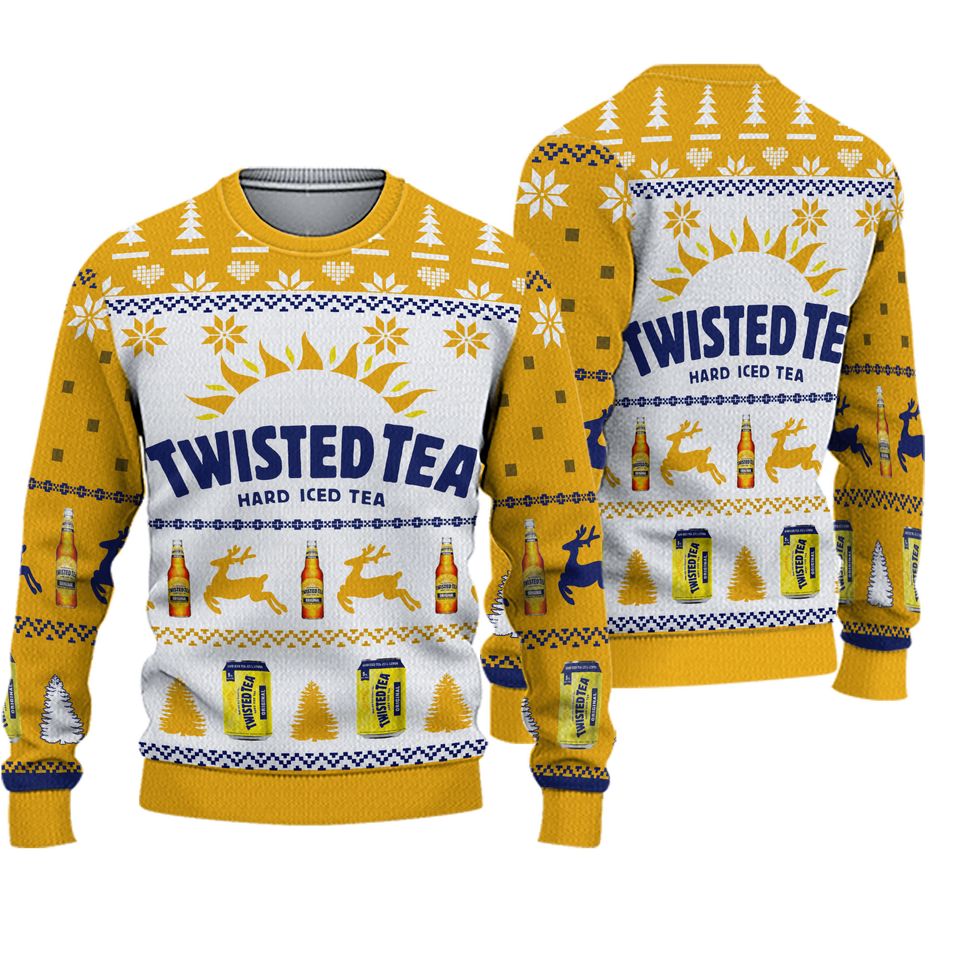 Twisted Tea Hard Ice tea Christmas Ugly Sweater