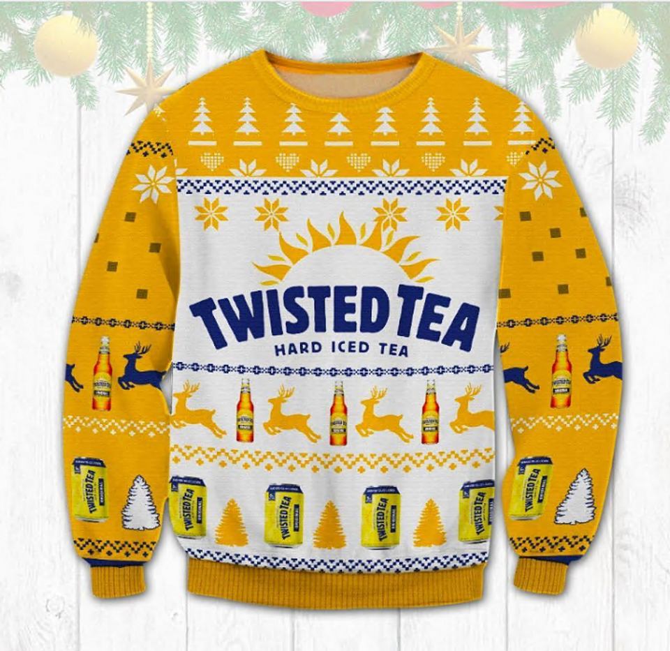 Twisted Tea Hard Ice tea Christmas Ugly Sweater All Over Print