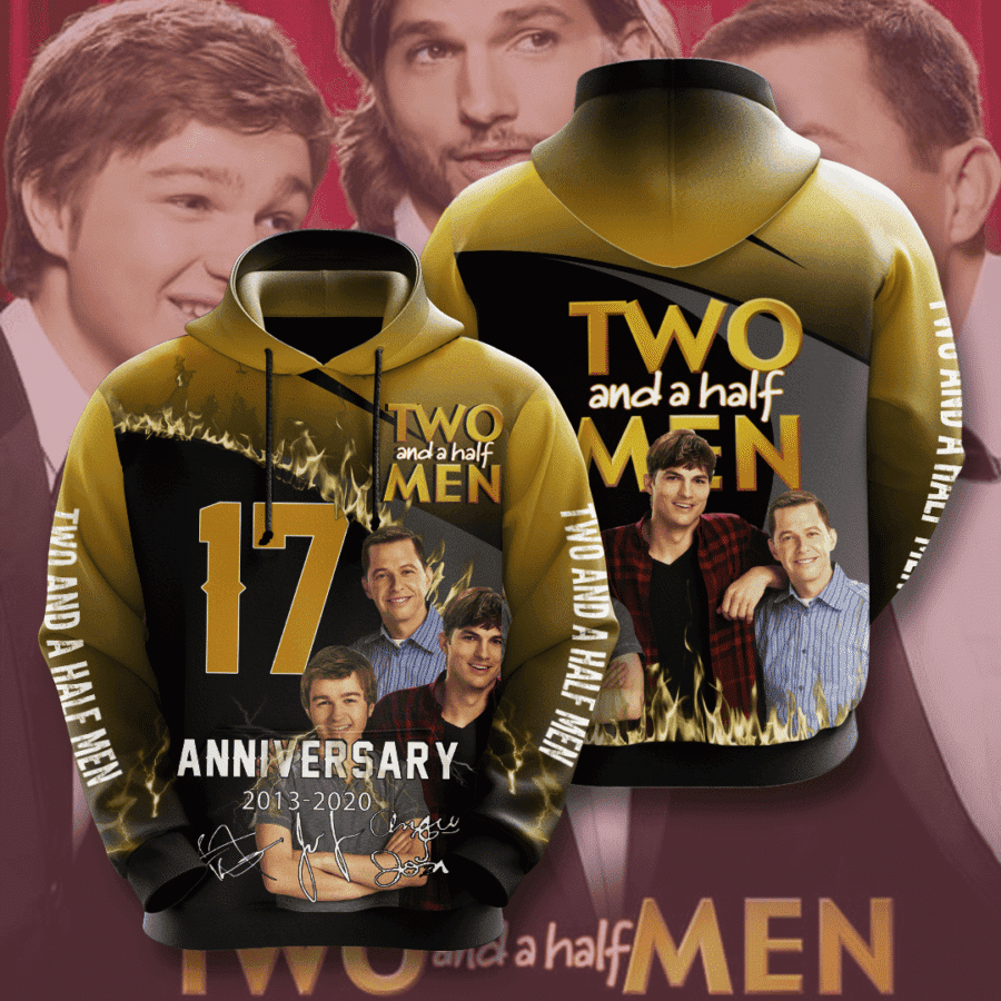 Two And A Half Men Movie Character Anniversary 17 Years 3D All Over Print Hoodie, Zip Hoodie