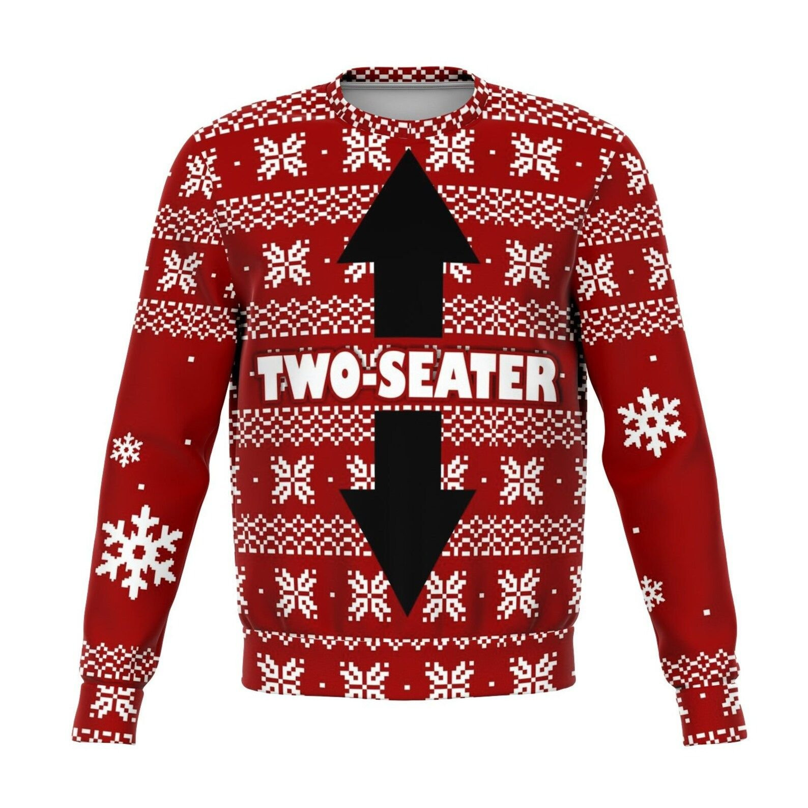 Two Seater Ugly Christmas Sweater Adult 3D Funny Matching for family