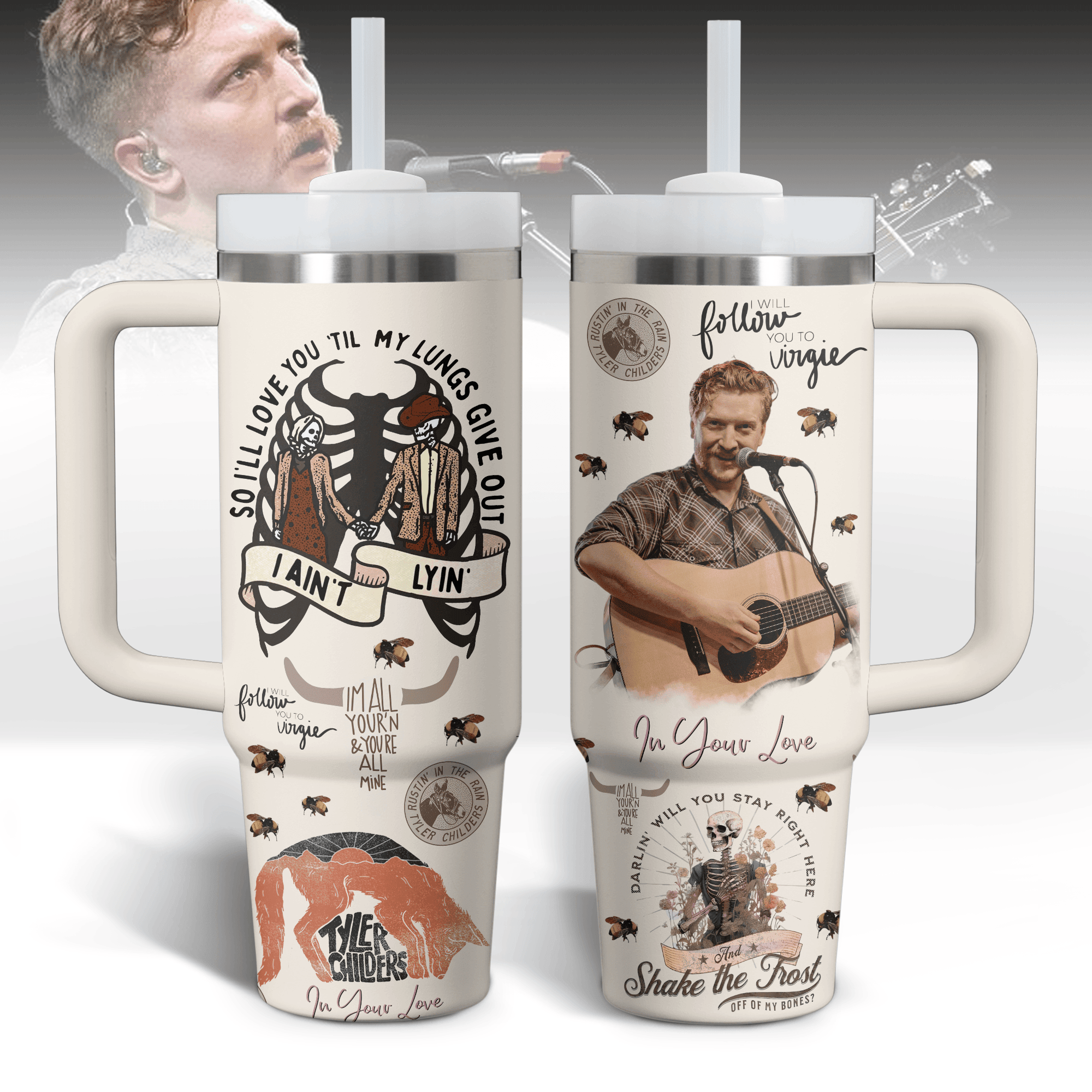 Tyler Childers Music Custom Stanley Cup 40 oz 30 oz Tumbler With HandleTVC2301799