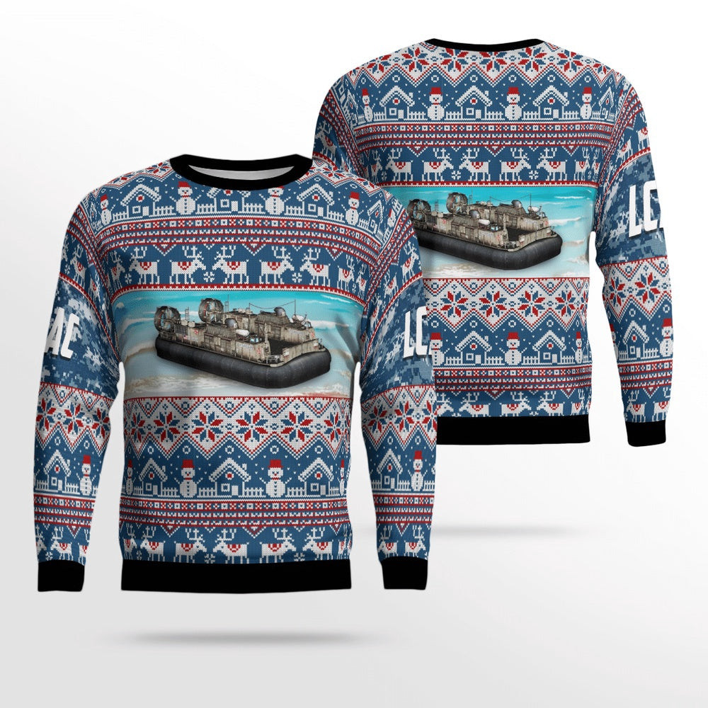 U S Navy Landing Craft Air Cushion Xmas Unisex Sweater Christmas Gifts For Men Women
