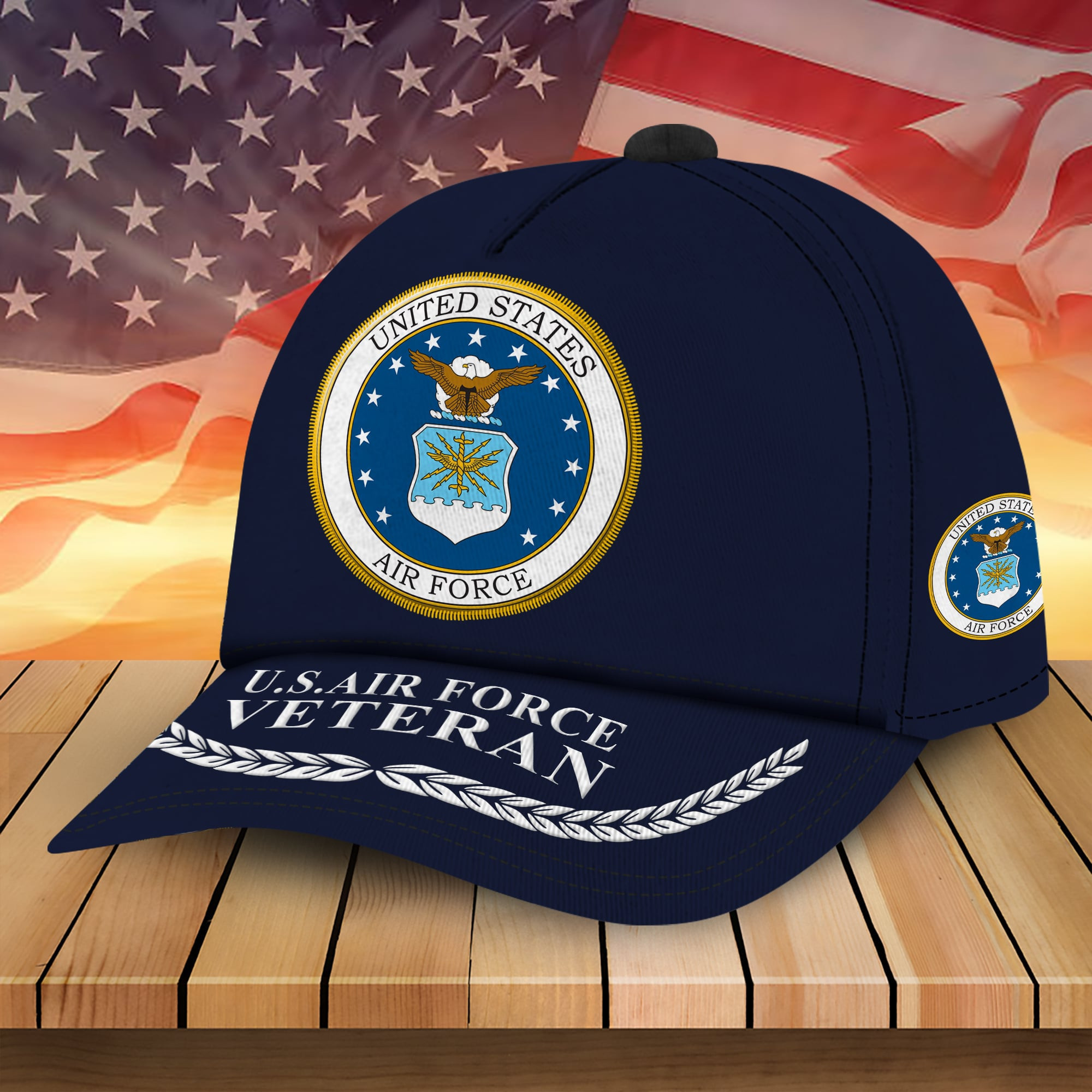 U.S Air Force Veteran Cap 3D Printed Trucker Hats Custom Hats Gifts For Men & Women