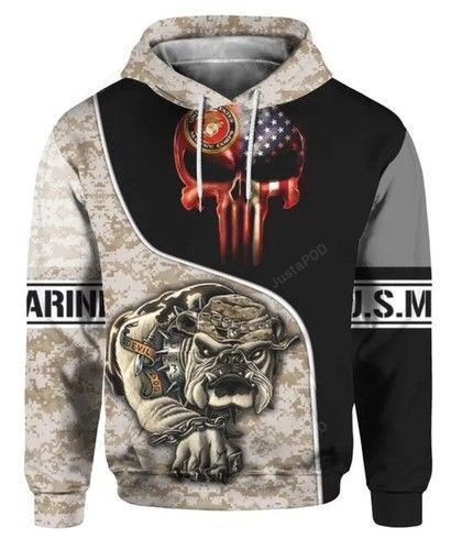 U.s Marines 3D All Over Print Hoodie, Zip Hoodie