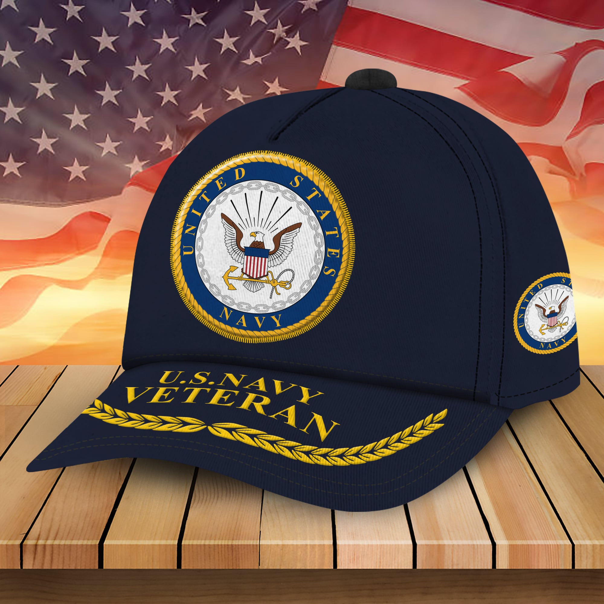 U.S Navy Veteran Cap 3D Printed Trucker Hats Custom Hats Gifts For Men & Women