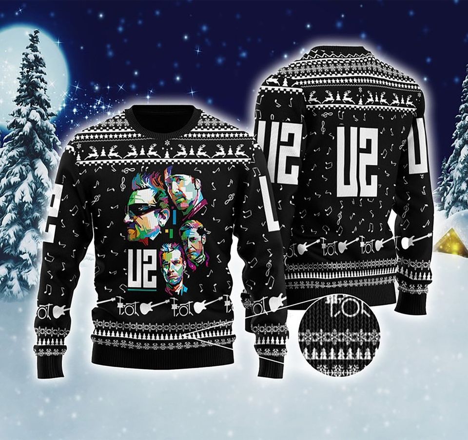 U2 Band Live At Sphere Ugly Christmas Sweater