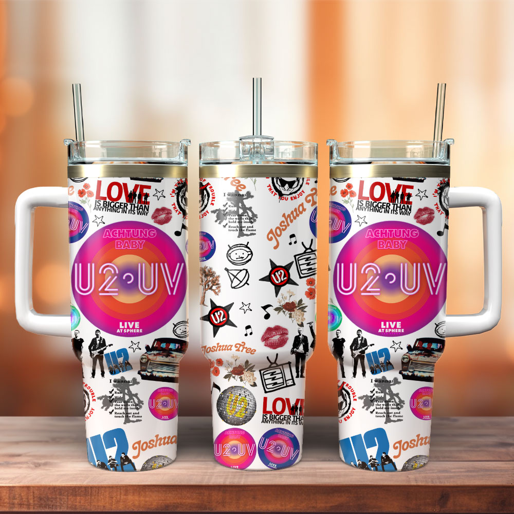 U2 Music Custom Stanley Cup 40 oz 30 oz Tumbler With HandleTVC2301258