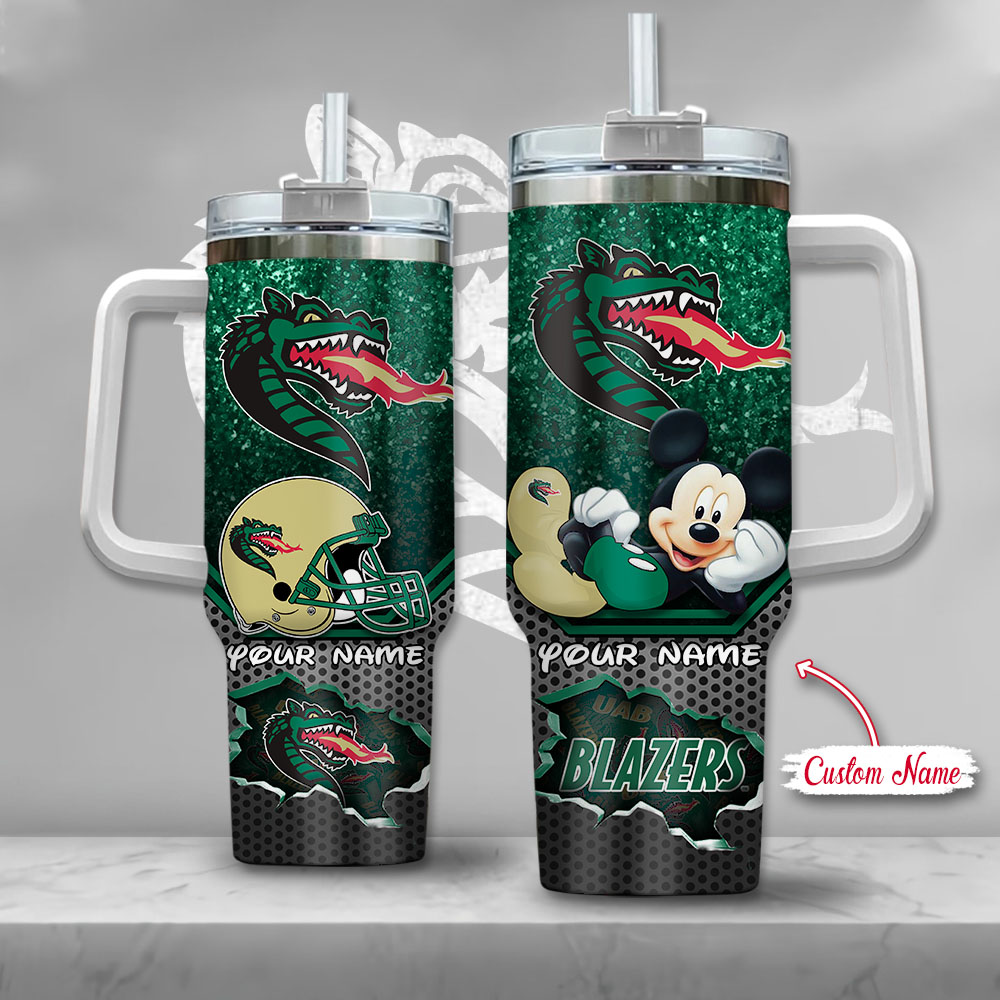 UAB Blazers NCAA Mickey Mouse Custom Stanley Cup 40 oz 30 oz Tumbler With HandleTVC230122