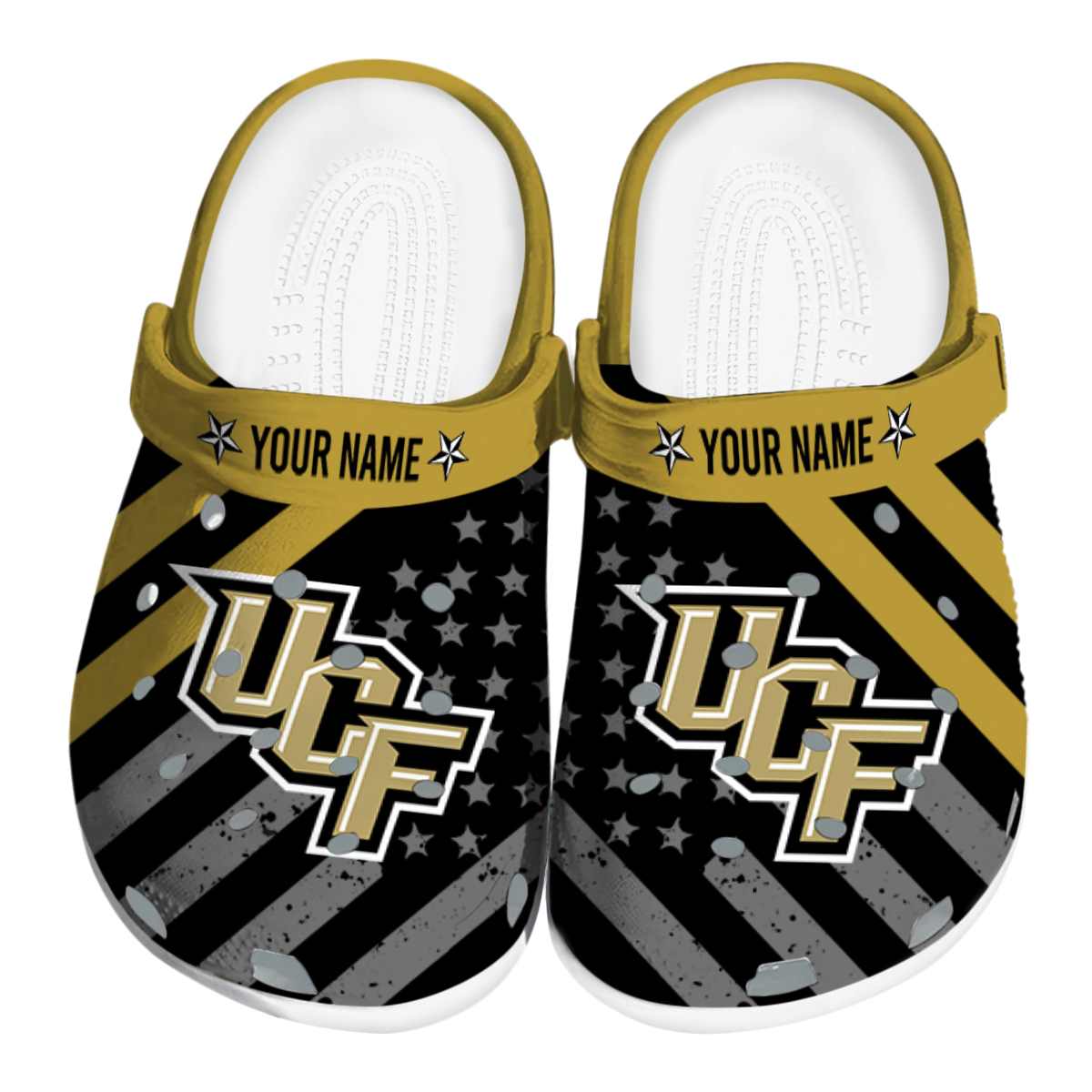 UCF Knights NCAA Sport Crocs Crocband Clogs Shoes Comfortable For Men Women and Kids