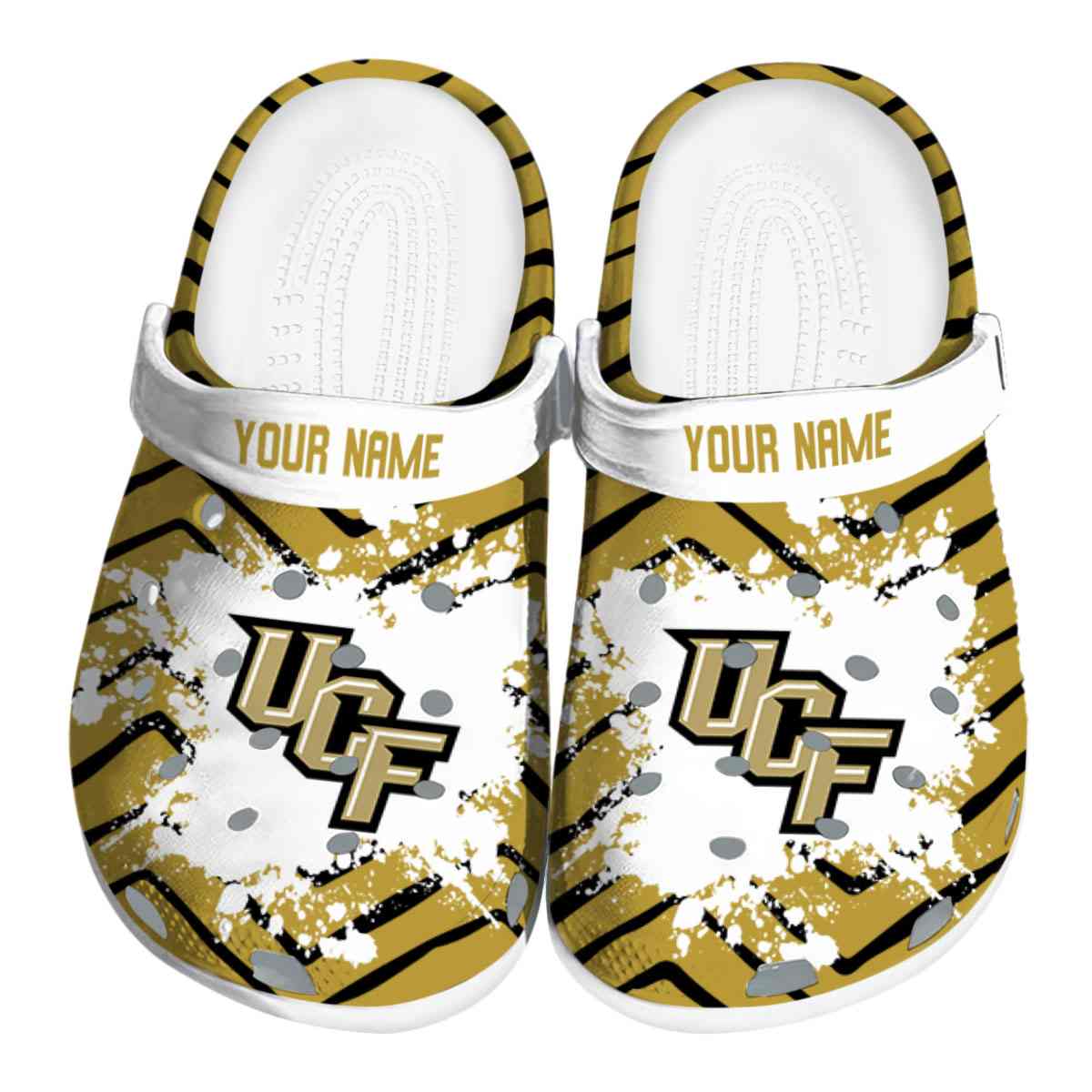 UCF Knights NCAA Sport Crocs Crocband Clogs Shoes Comfortable For Men Women and Kids