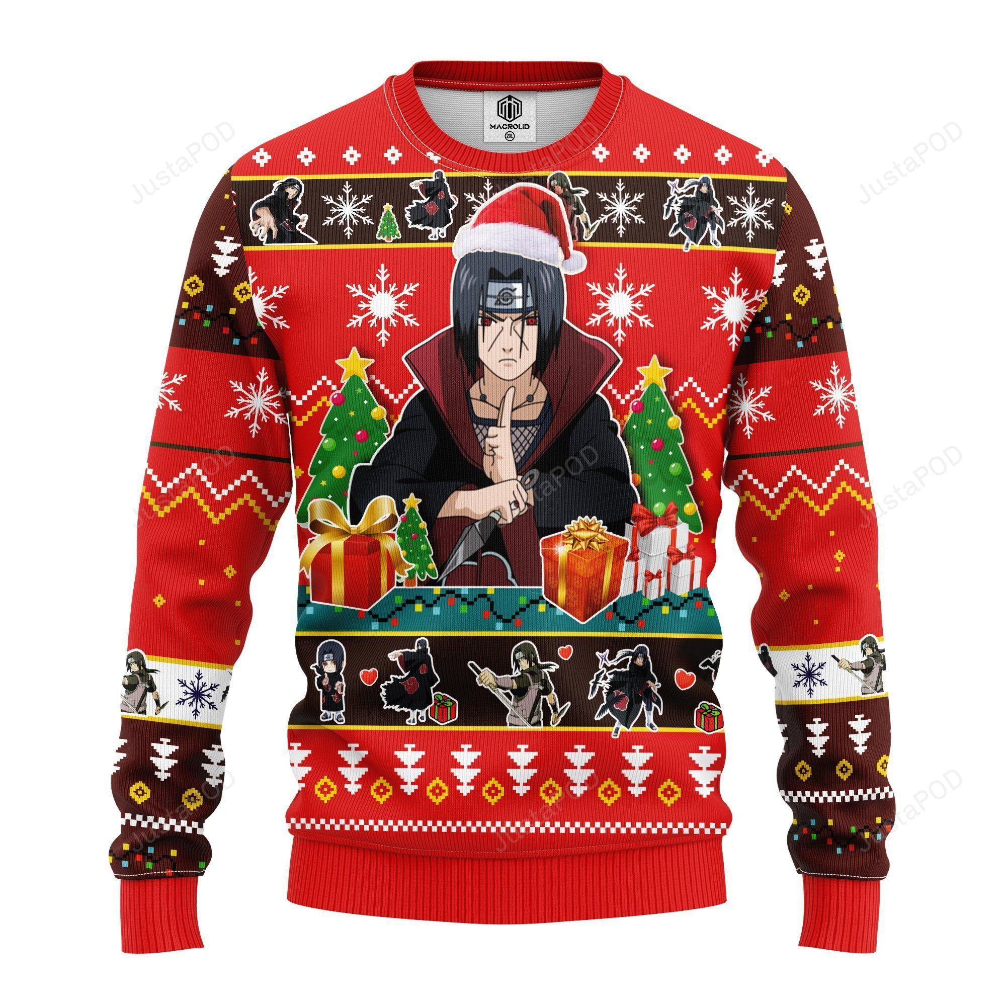 Uchiha Itachi Naruto Ugly Christmas Sweater Adult 3D Funny Matching for family