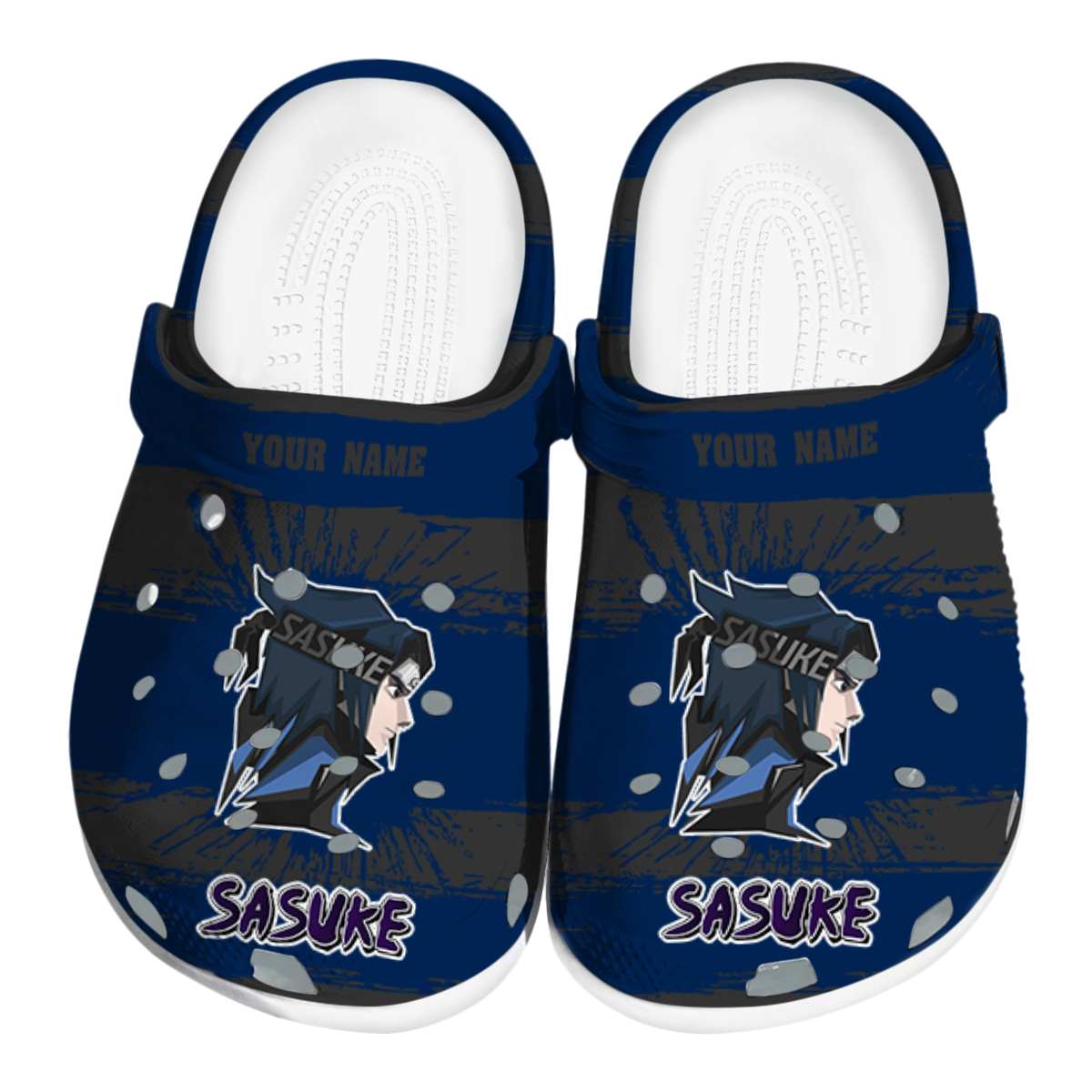 Uchiha Sasuke Naruto Anime Crocs Crocband Clogs Shoes Comfortable For Men Women and Kids