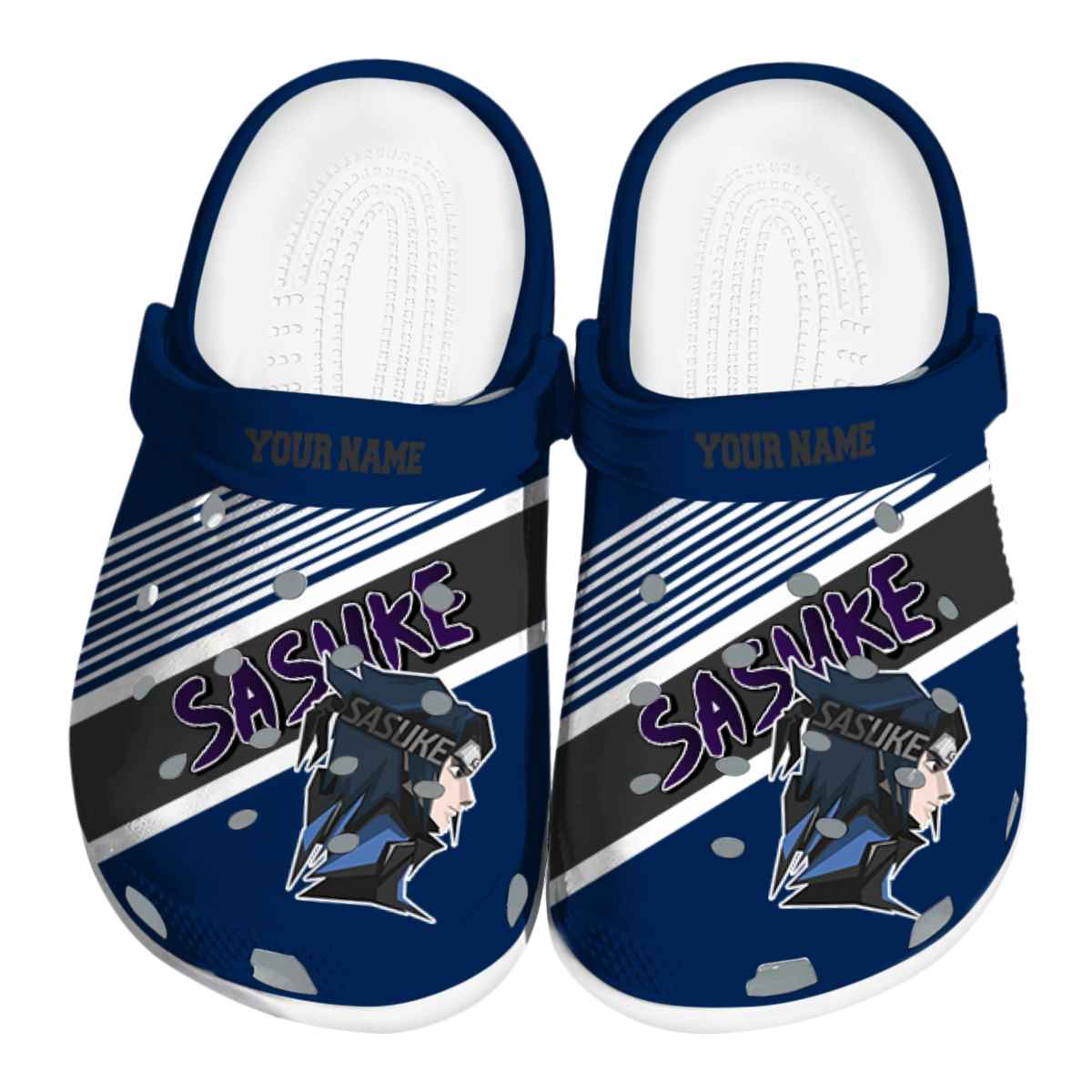 Uchiha Sasuke Naruto Anime Crocs Crocband Clogs Shoes Comfortable For Men Women and Kids