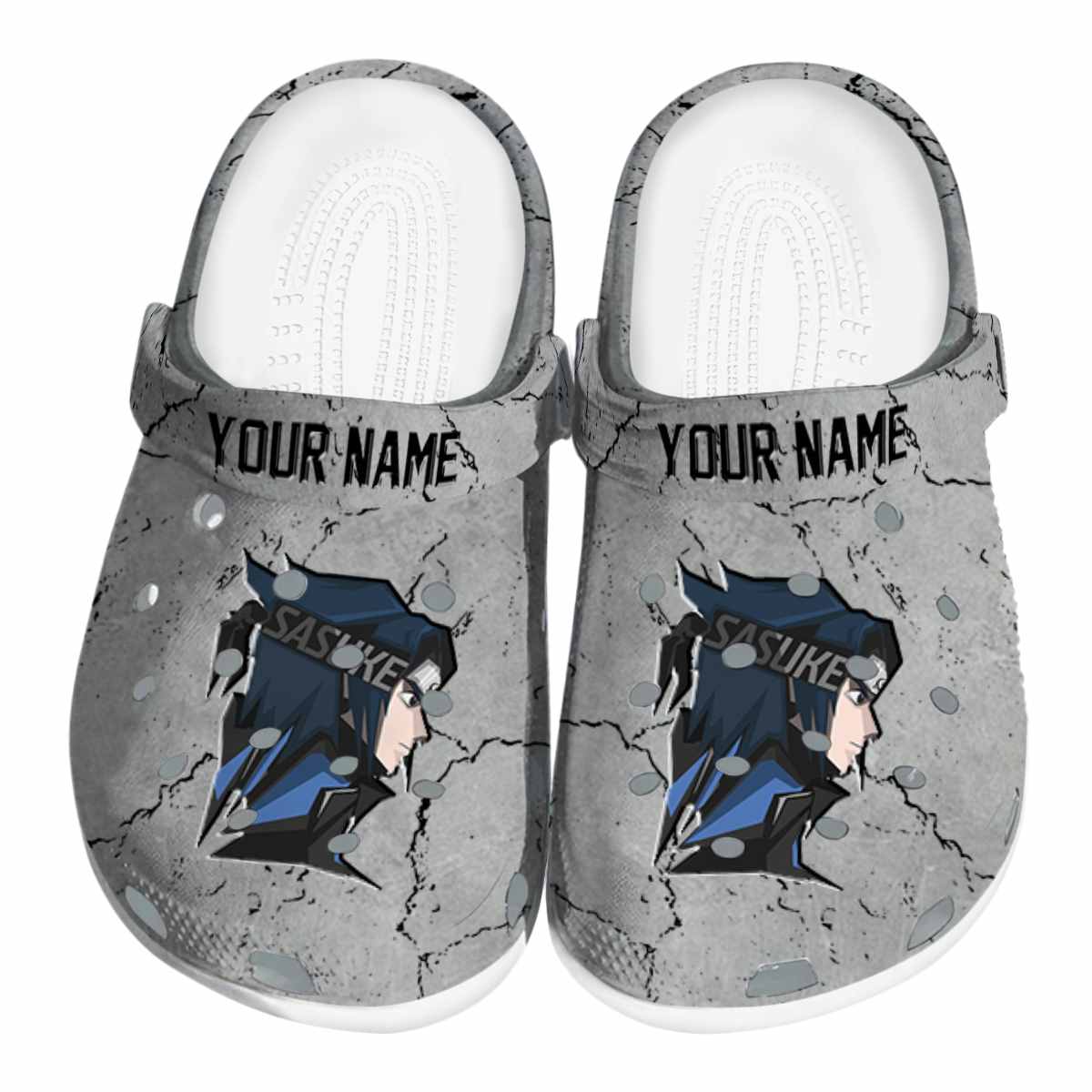 Uchiha Sasuke Naruto Anime Crocs Crocband Clogs Shoes Comfortable For Men Women and Kids