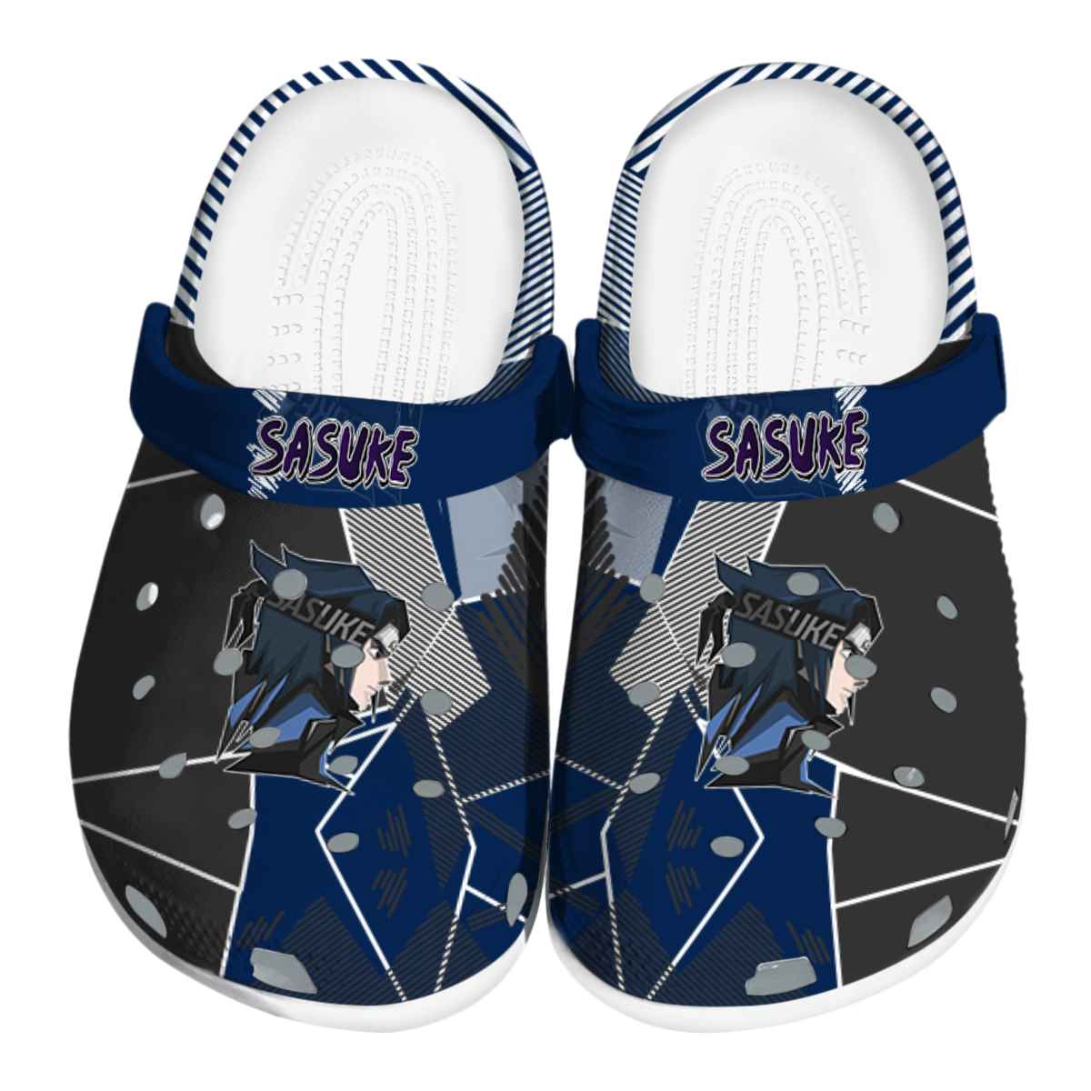 Uchiha Sasuke Naruto Anime Crocs Crocband Clogs Shoes Comfortable For Men Women and Kids