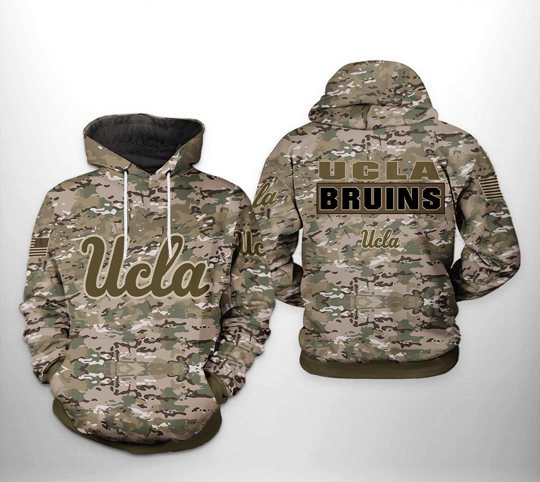 Ucla Bruins NCAA Camo Veteran 3D All Over Print Hoodie, Zip Hoodie