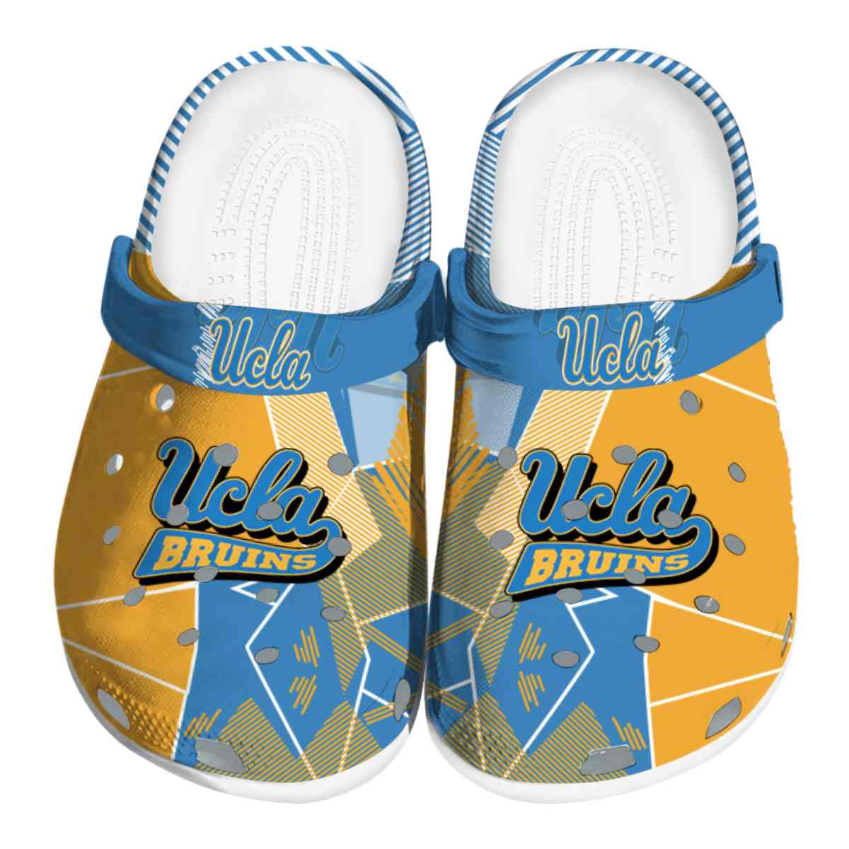 UCLA Bruins NCAA Sport Crocs Crocband Clogs Shoes Comfortable For Men Women and Kids