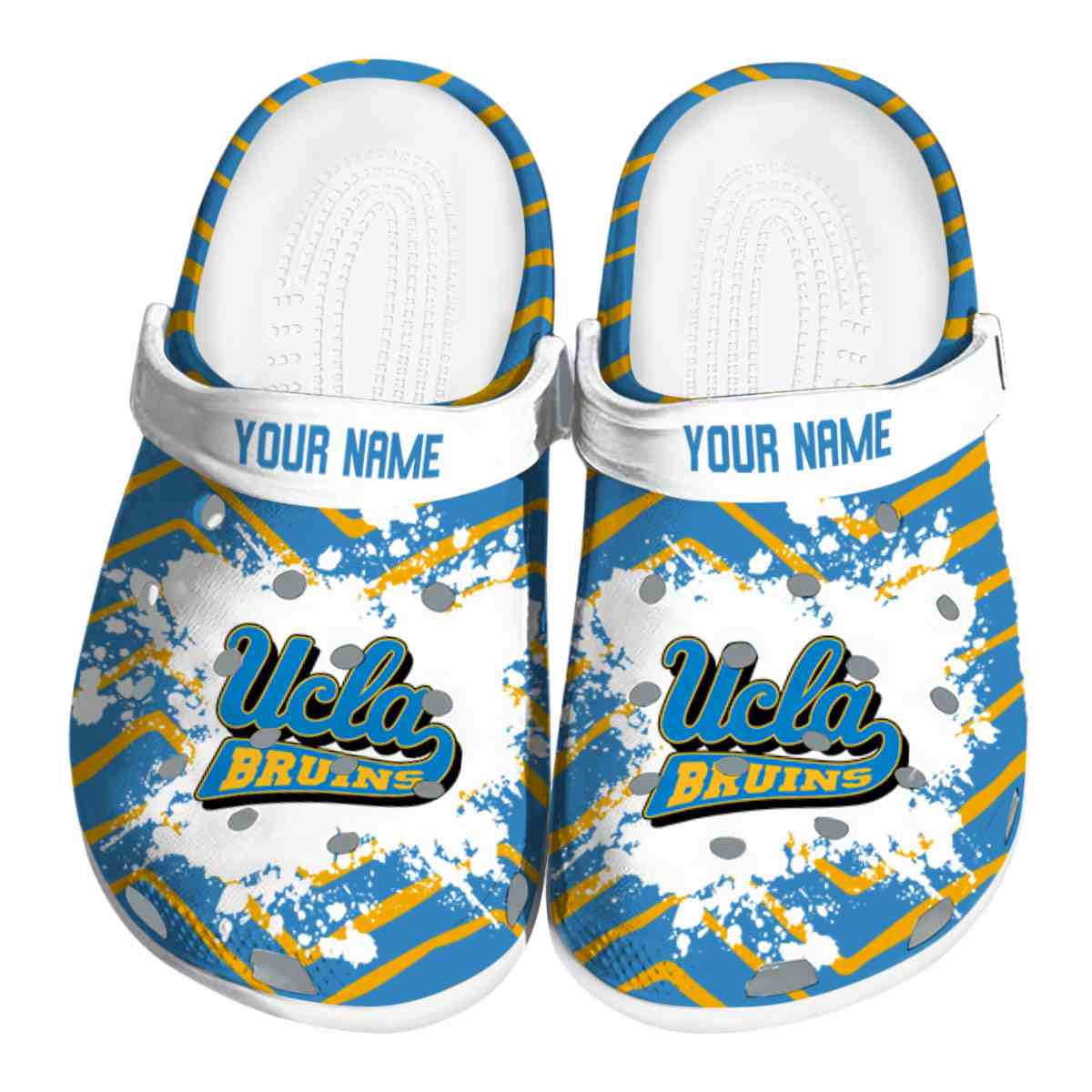 UCLA Bruins NCAA Sport Crocs Crocband Clogs Shoes Comfortable For Men Women and Kids