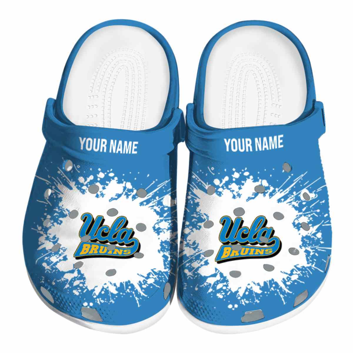 UCLA Bruins NCAA Sport Crocs Crocband Clogs Shoes Comfortable For Men Women and Kids