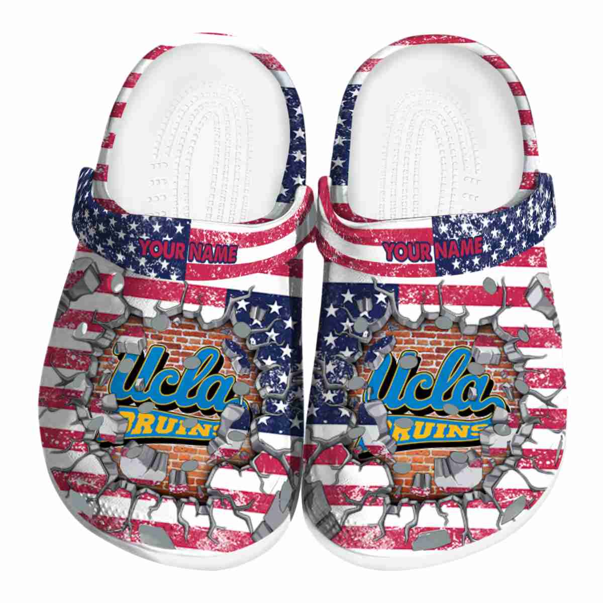 UCLA Bruins NCAA Sport Crocs Crocband Clogs Shoes Comfortable For Men Women and Kids