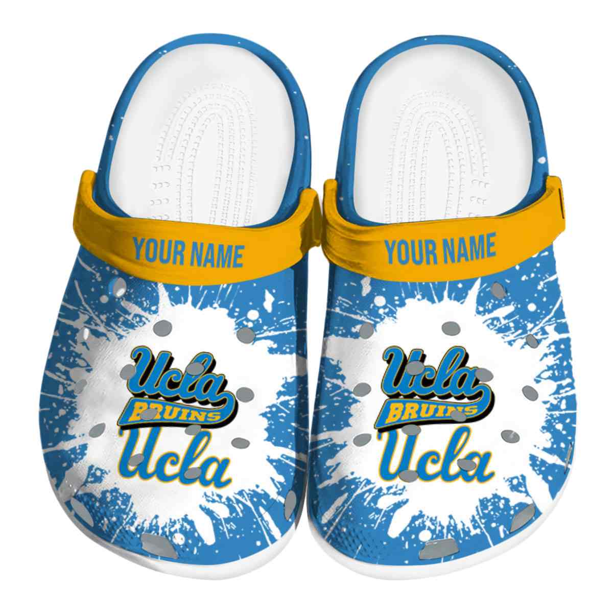 UCLA Bruins NCAA Sport Crocs Crocband Clogs Shoes Comfortable For Men Women and Kids
