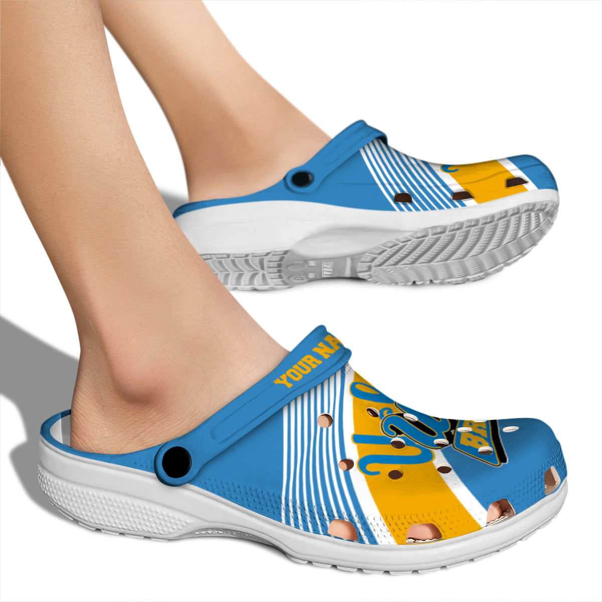 UCLA Bruins NCAA Sport Crocs Crocband Clogs Shoes Comfortable For Men Women and Kids - Image 2