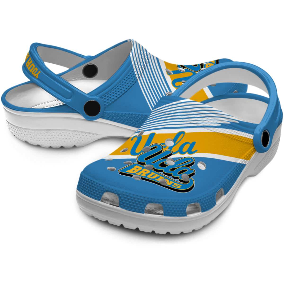 UCLA Bruins NCAA Sport Crocs Crocband Clogs Shoes Comfortable For Men Women and Kids - Image 3